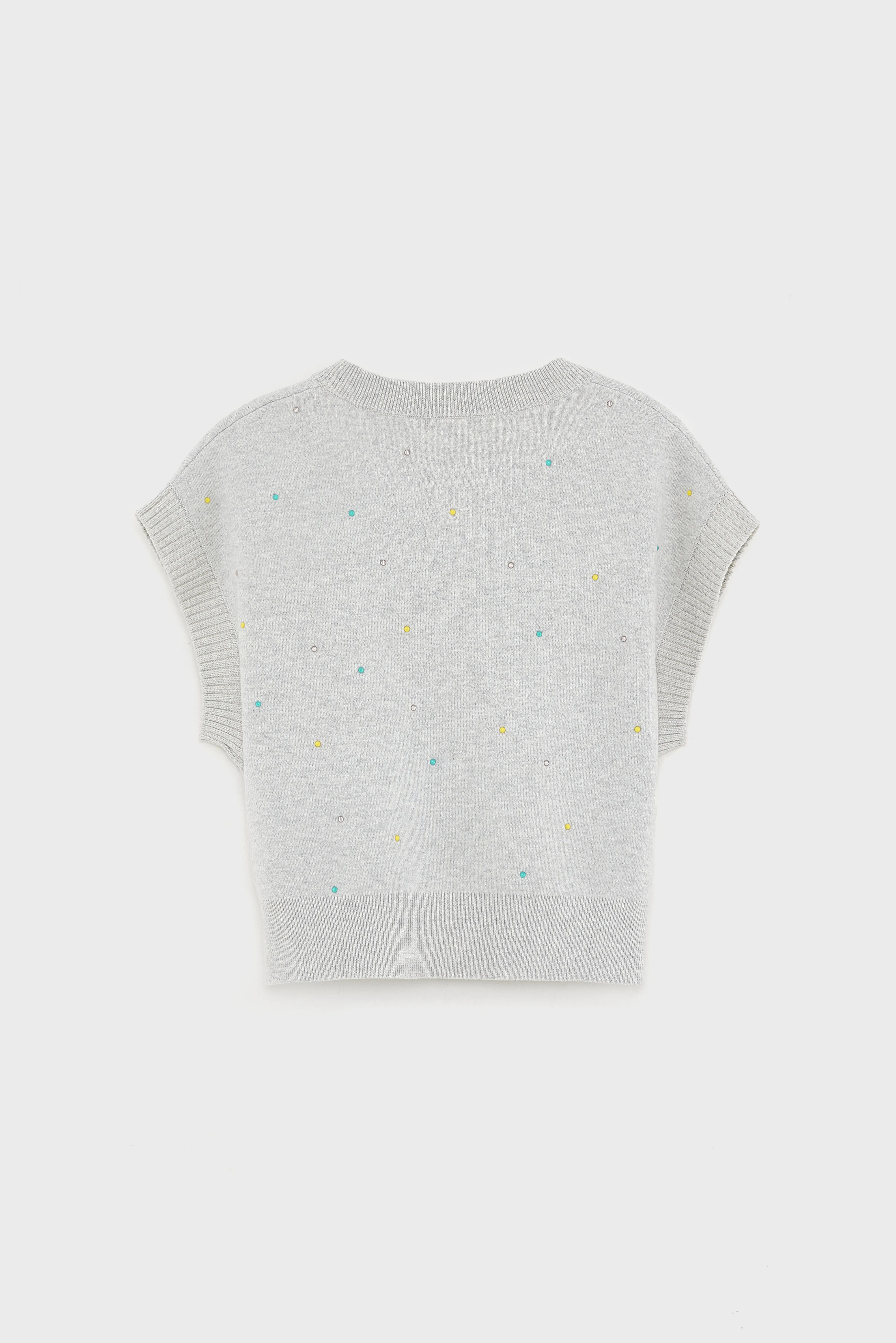 Anguy sleeveless sweater (261 / G / OYSTER) - Image 3