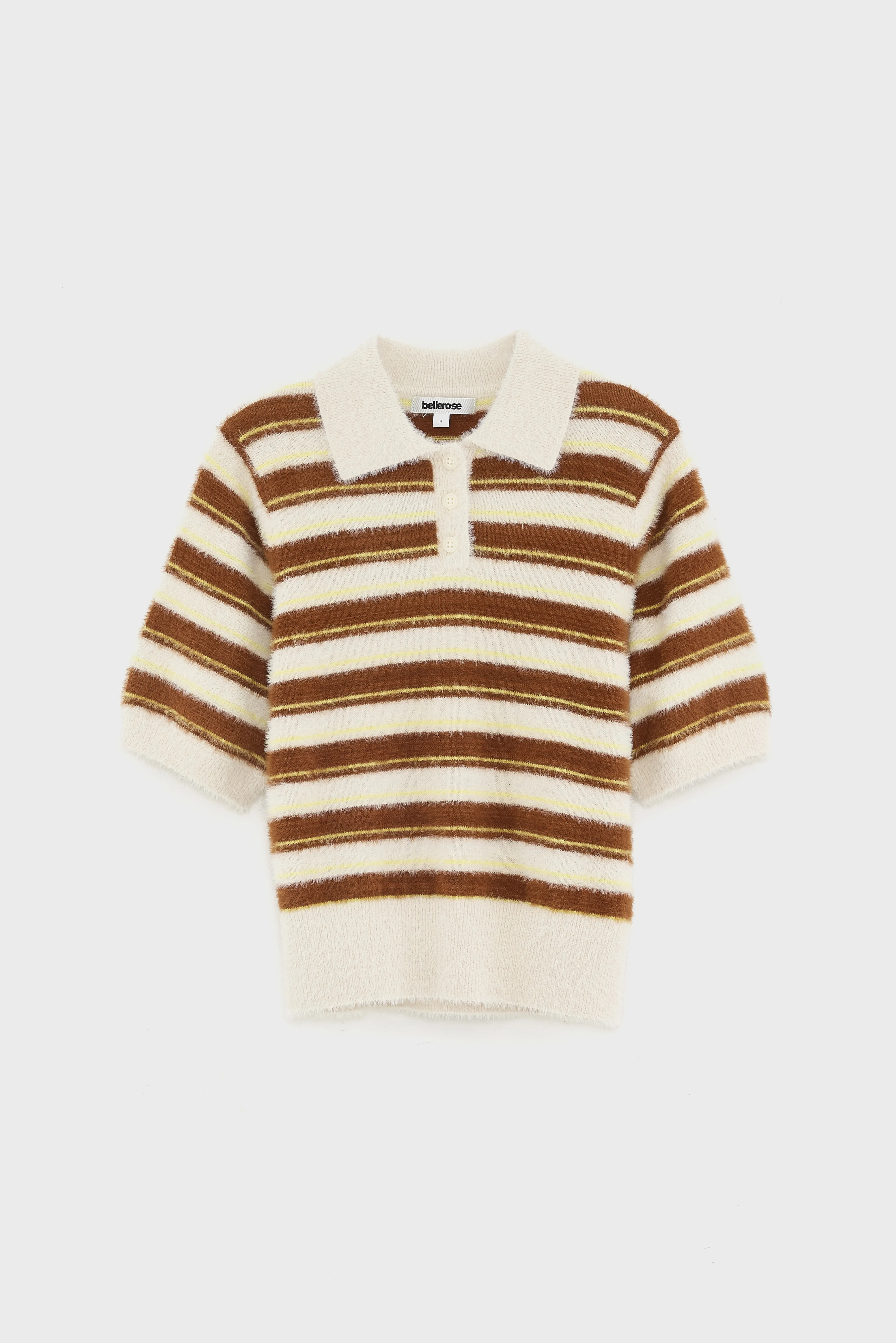 Golle knitted polo (261 / G / STRIPE B) - Image 3