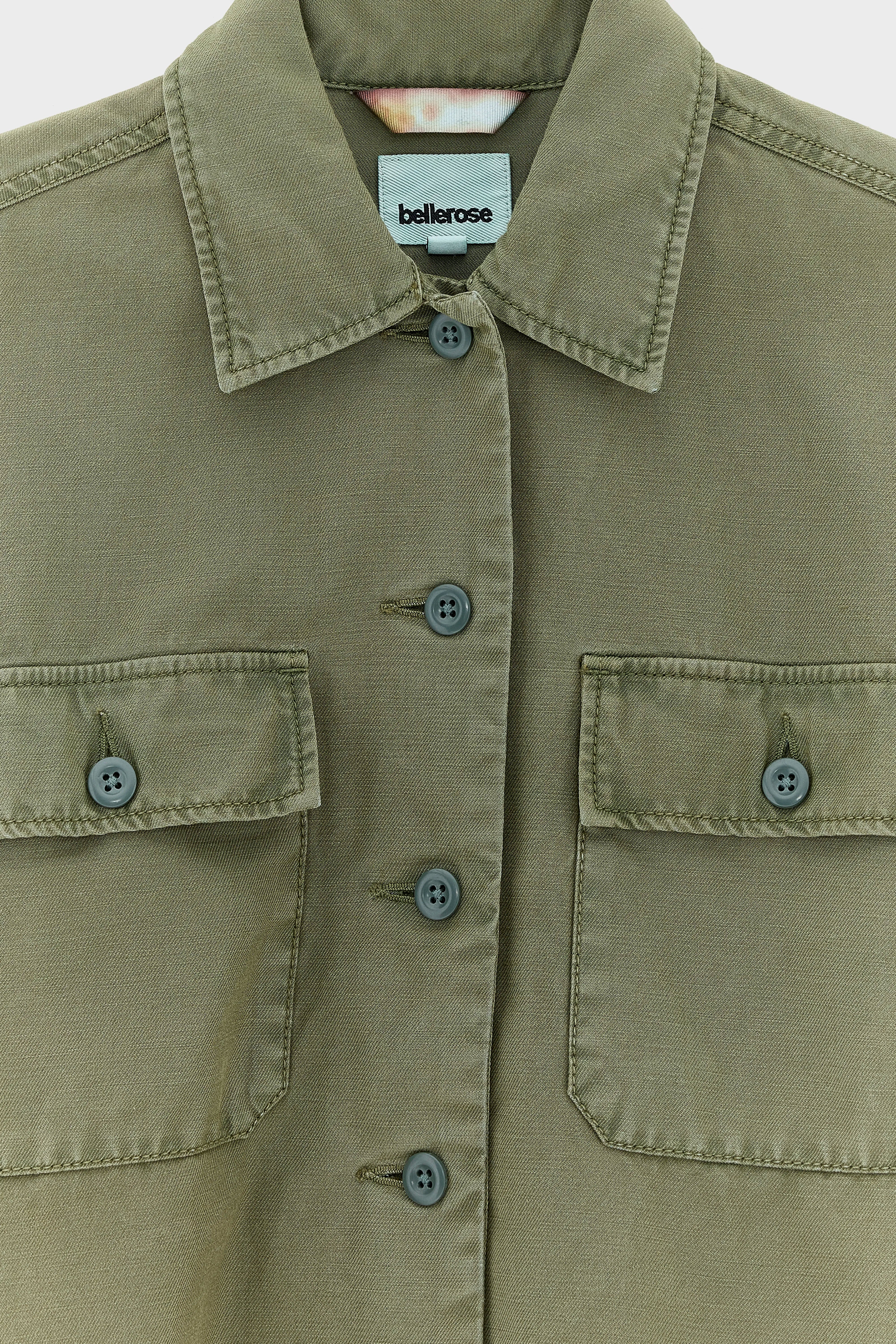 Azucar khaki green classic overshirt (251 / G / JEEP) - Image 4