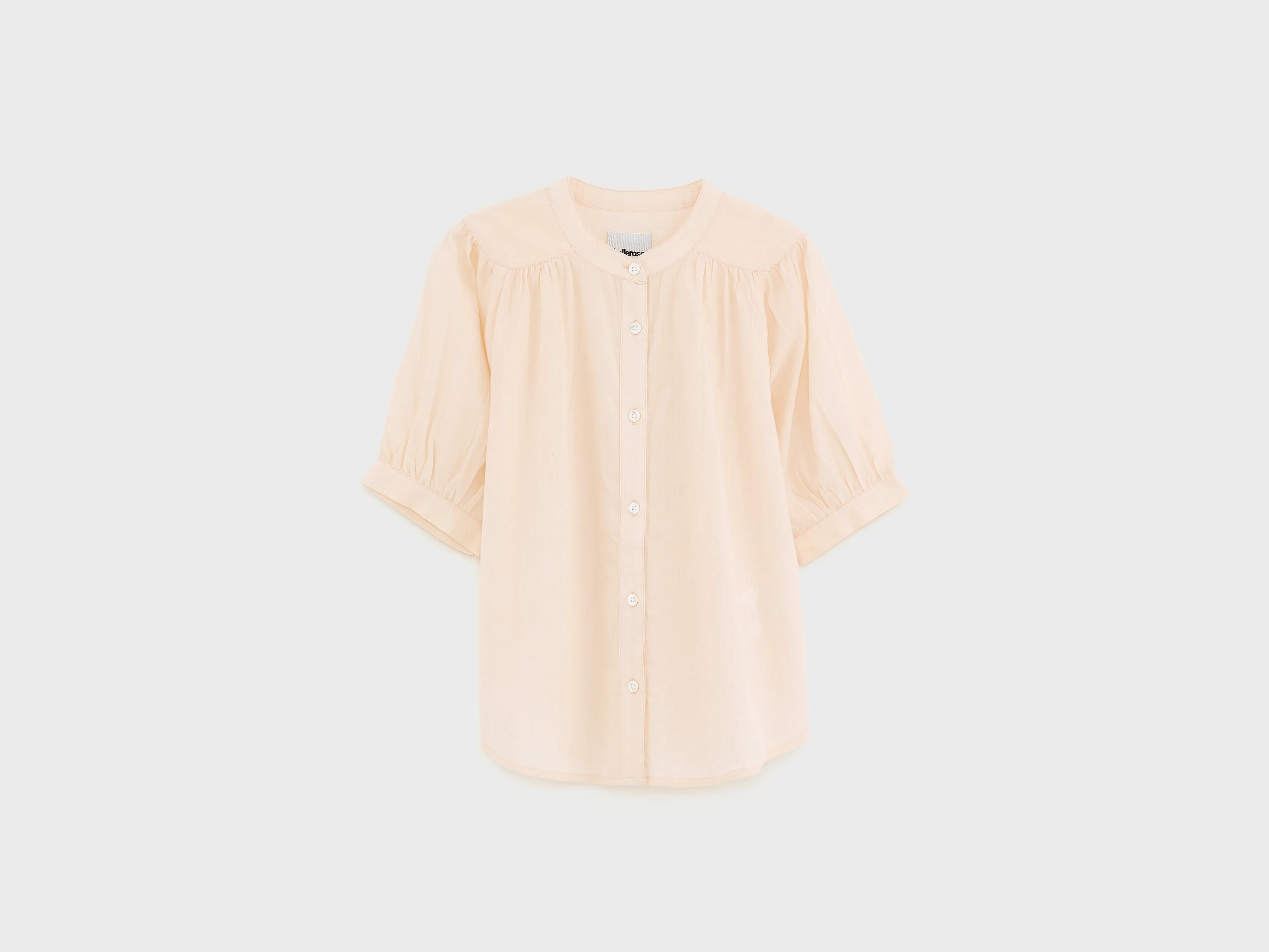 Hopsa short-sleeve blouse (261 / G / LIGHT ROSE)