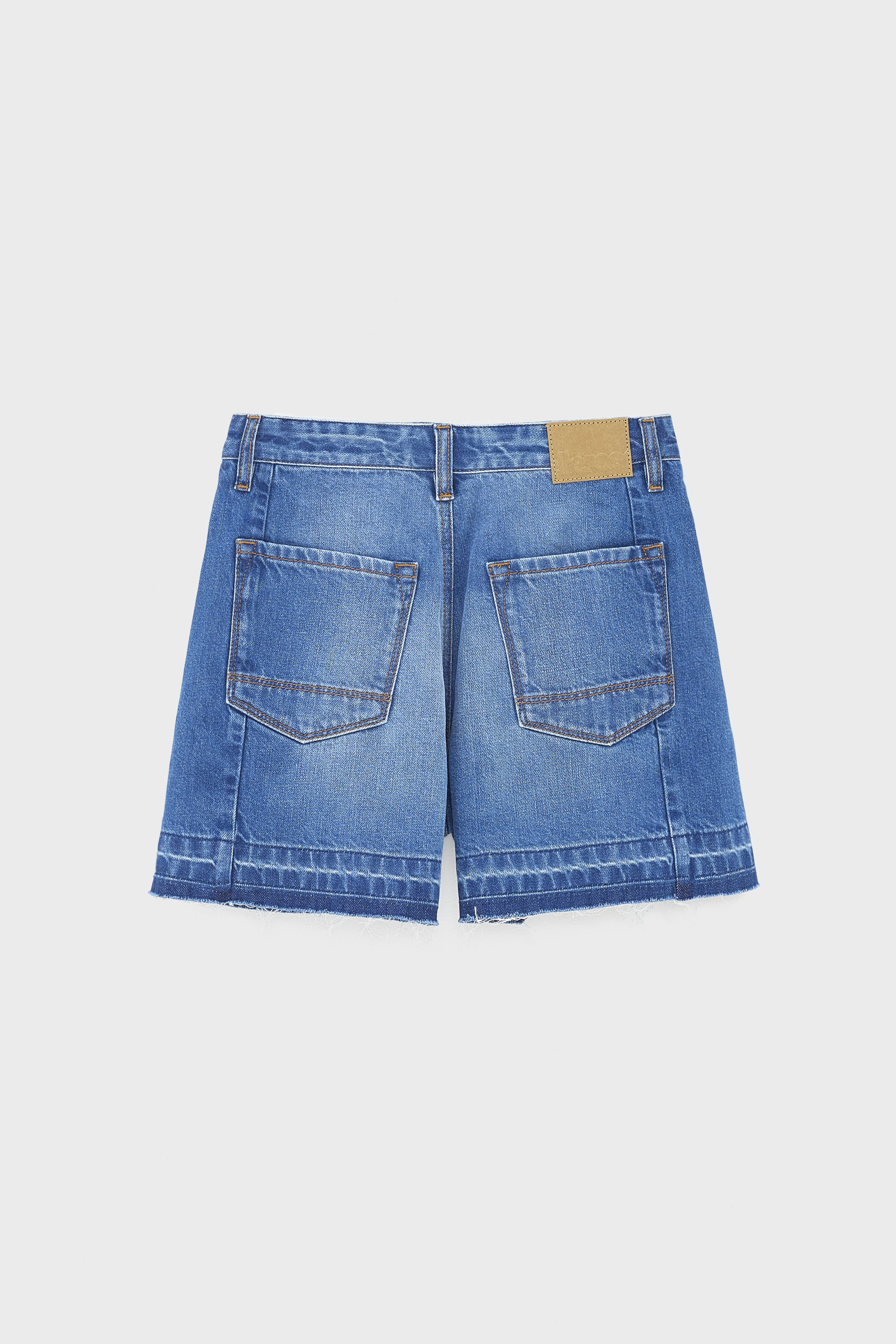 Pethula pleated denim shorts (261 / G / BLUE STONE) - Image 3