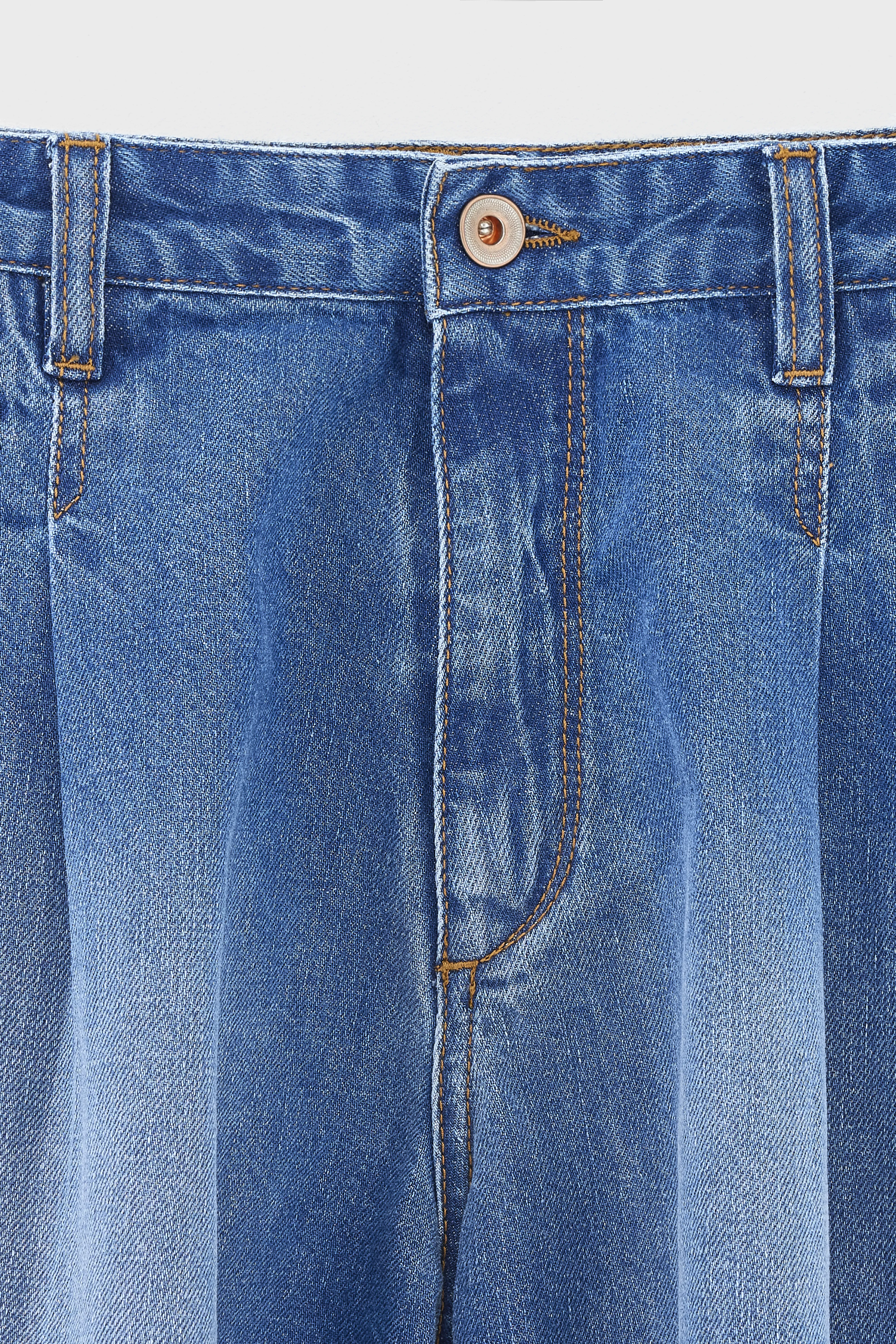 Pethula pleated denim shorts (261 / G / BLUE STONE) - Image 4