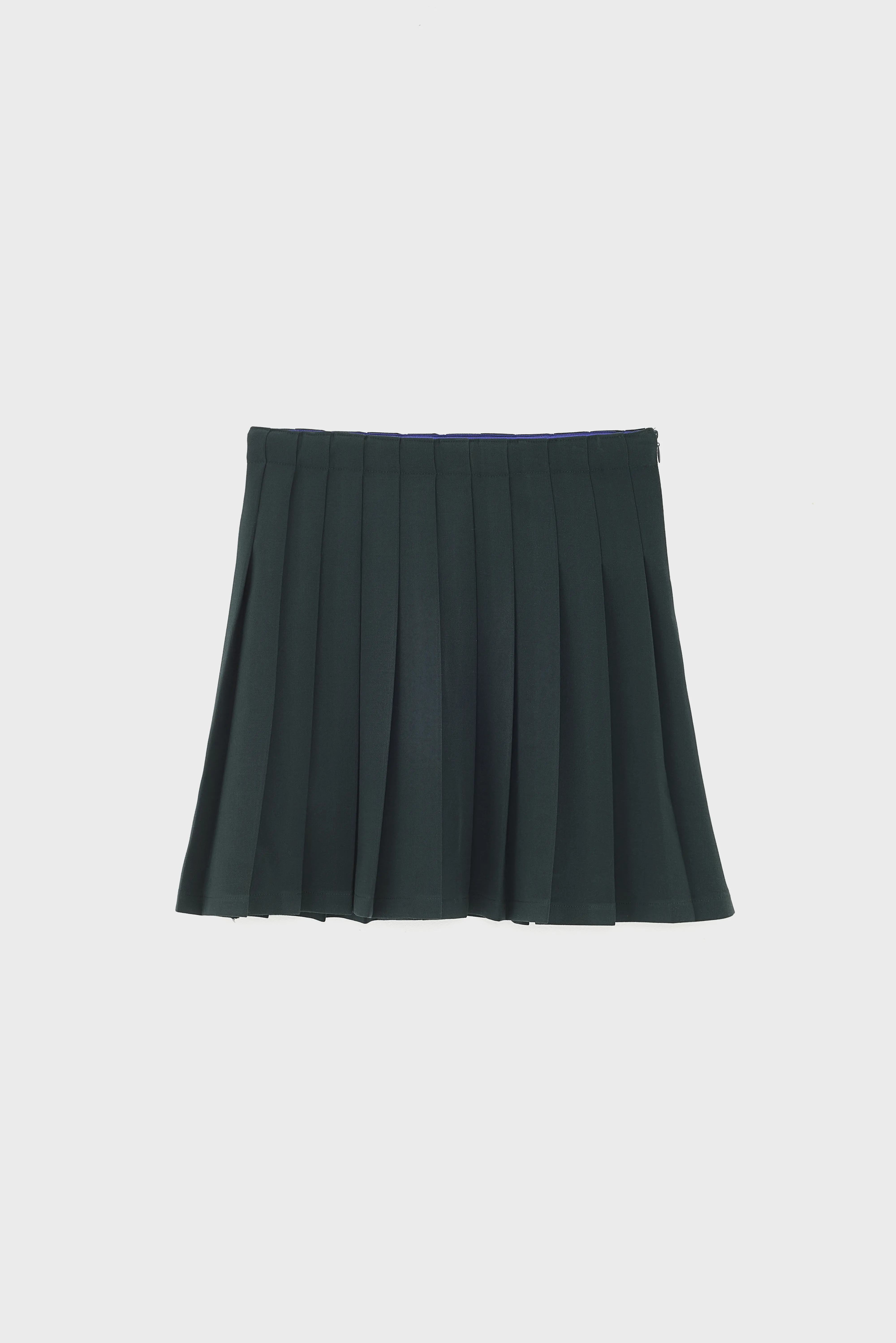 Asra forest green pleated mini skirt (242 / G / FOREST) - Image 2
