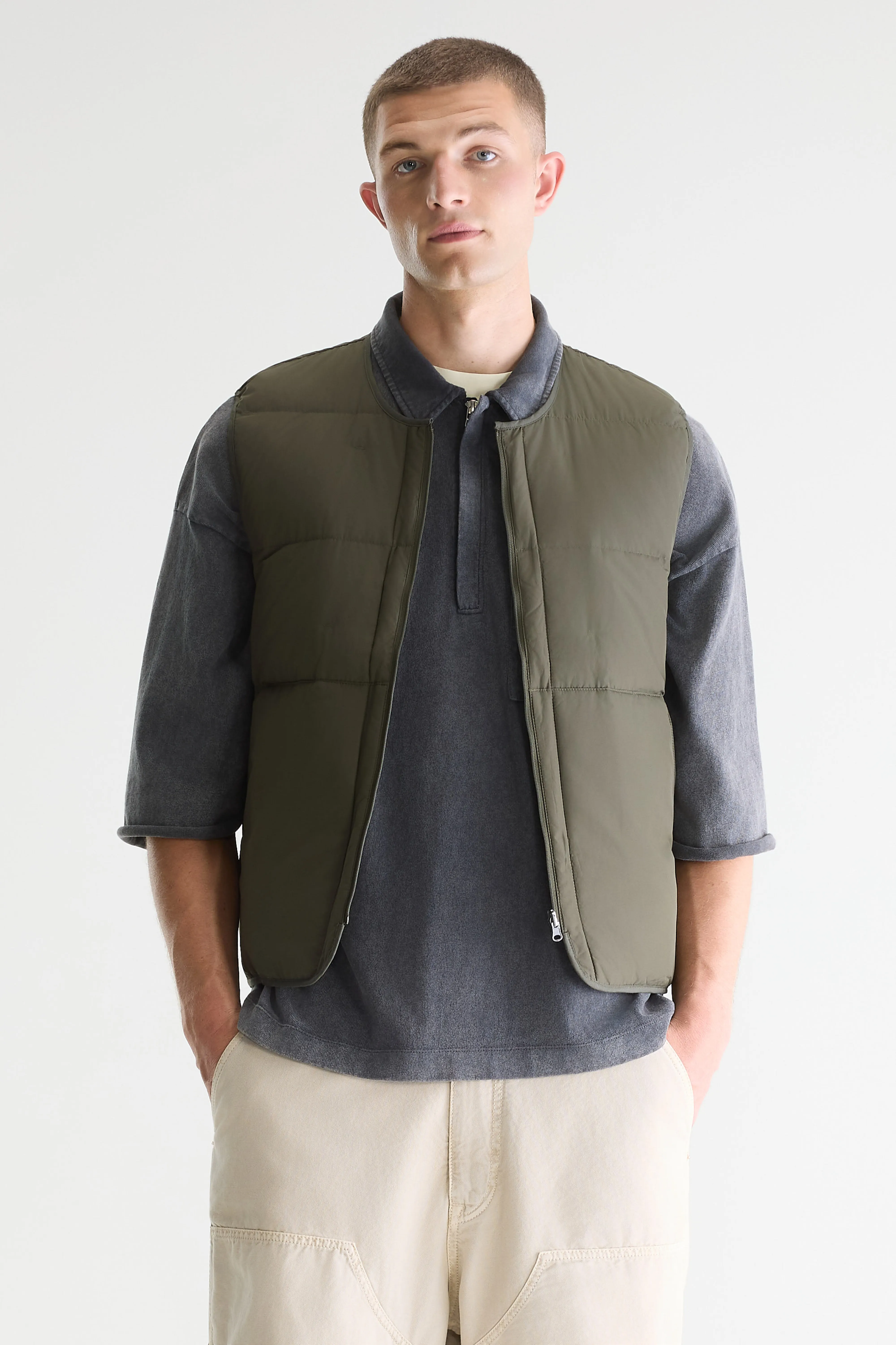Hoch sleeveless green bodywarmer (251 / M / DARK OLIVE) - Image 2