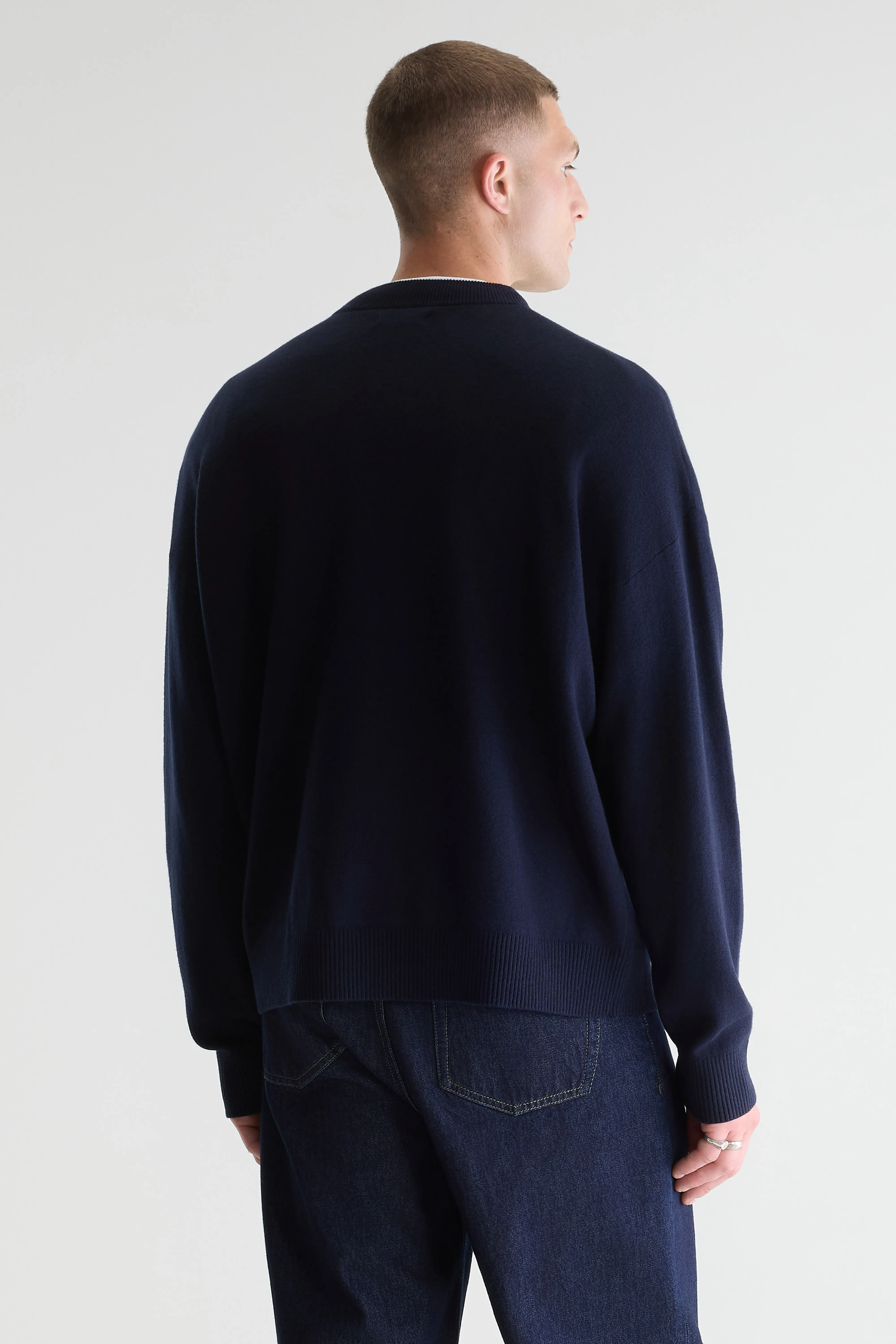 Geolem crewneck sweater (261 / M / NAVY) - Image 6
