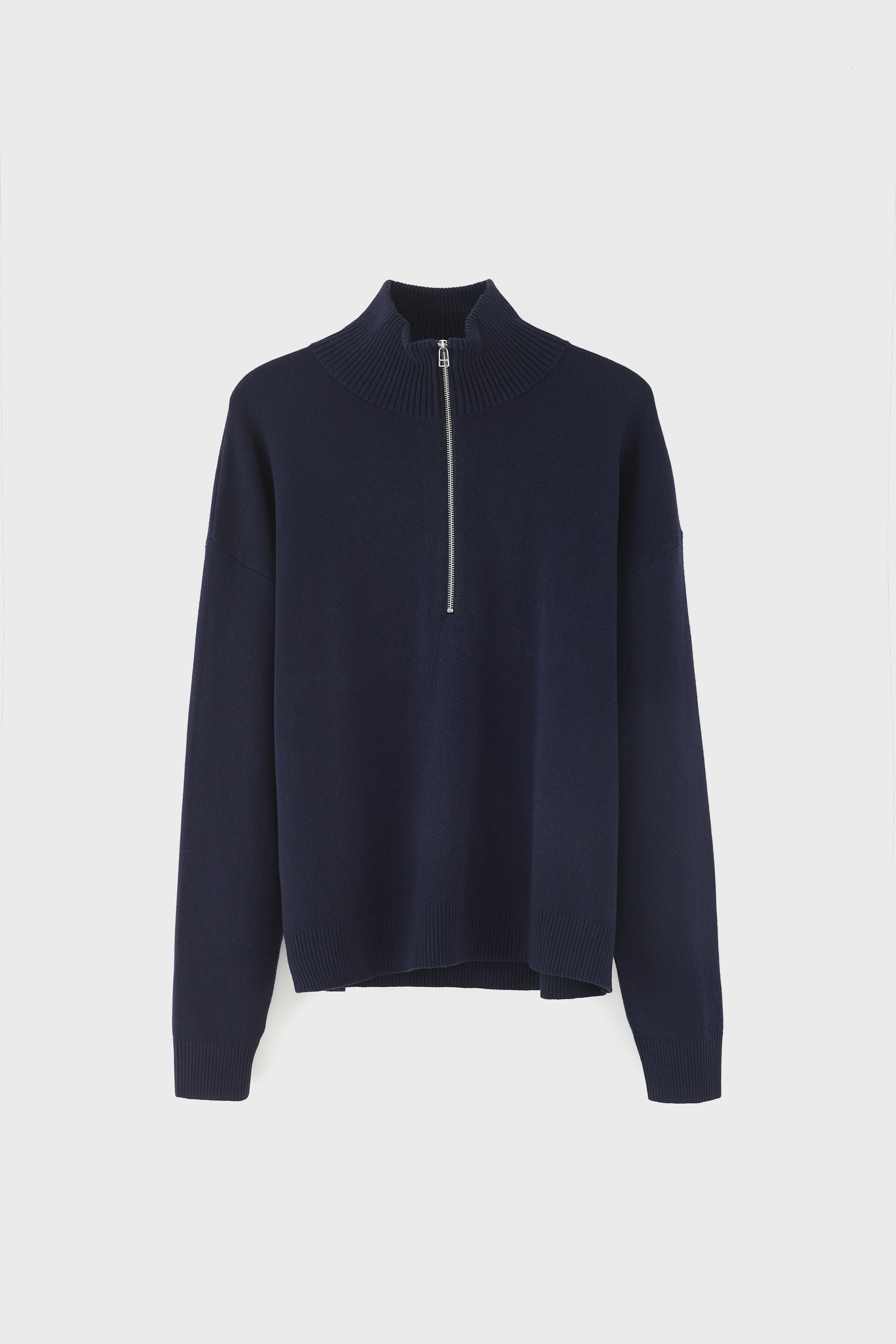 Geoze zipped high neck sweater (261 / M / NAVY) - Image 7