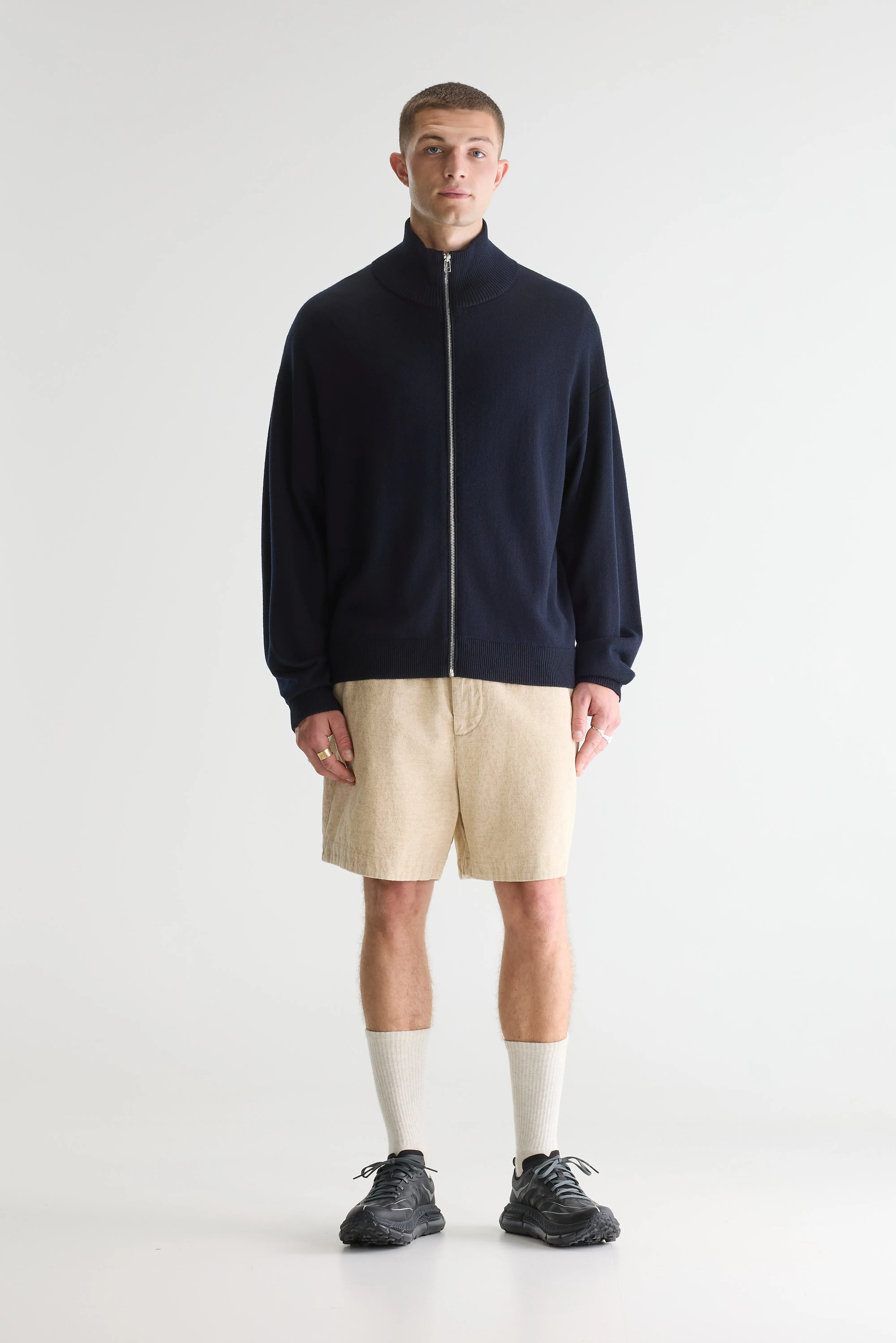 Siap zip-up cardigan (262 / M / NAVY) - Image 3