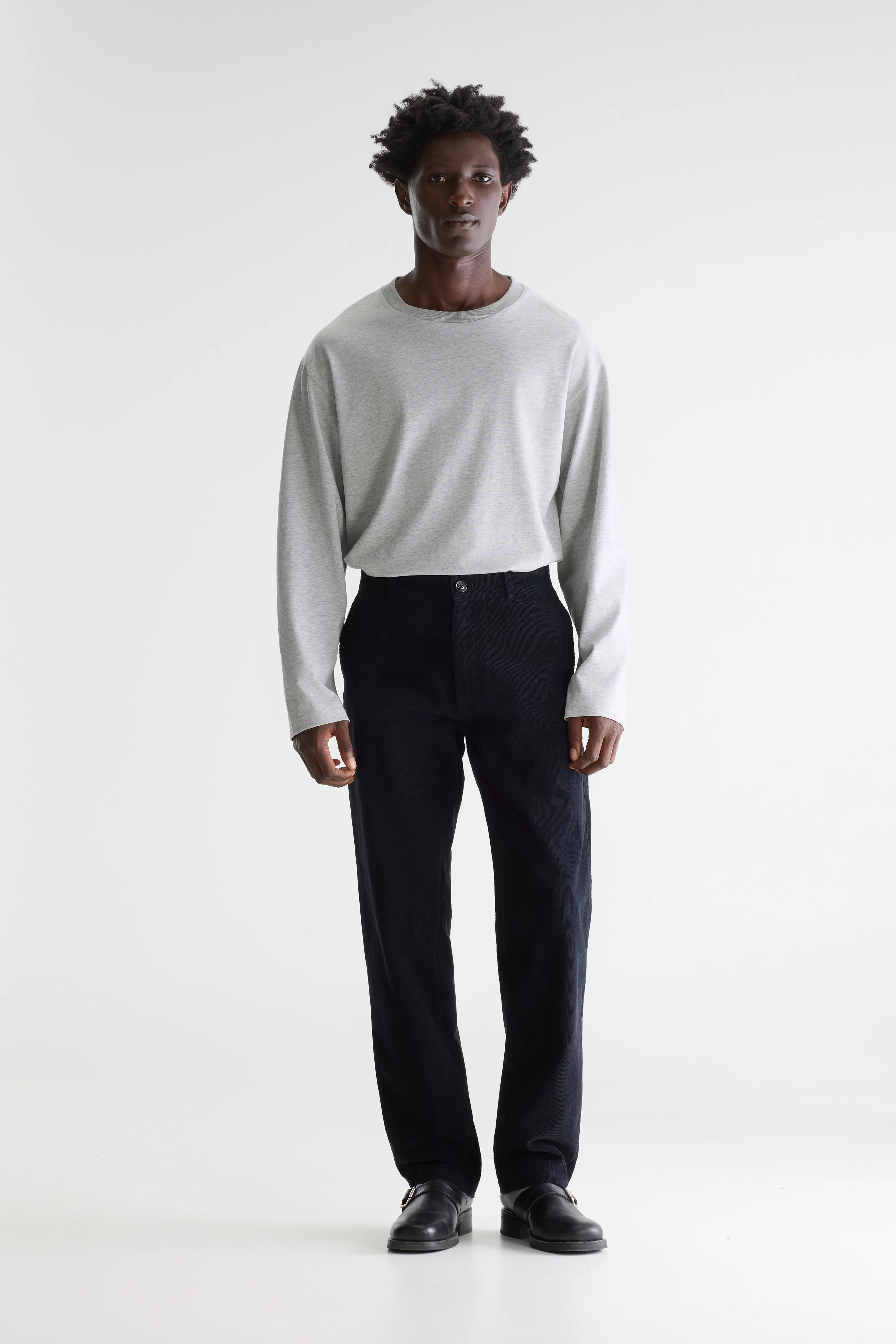 Jagger corduroy chino trousers (261 / M / NAVY) - Image 2