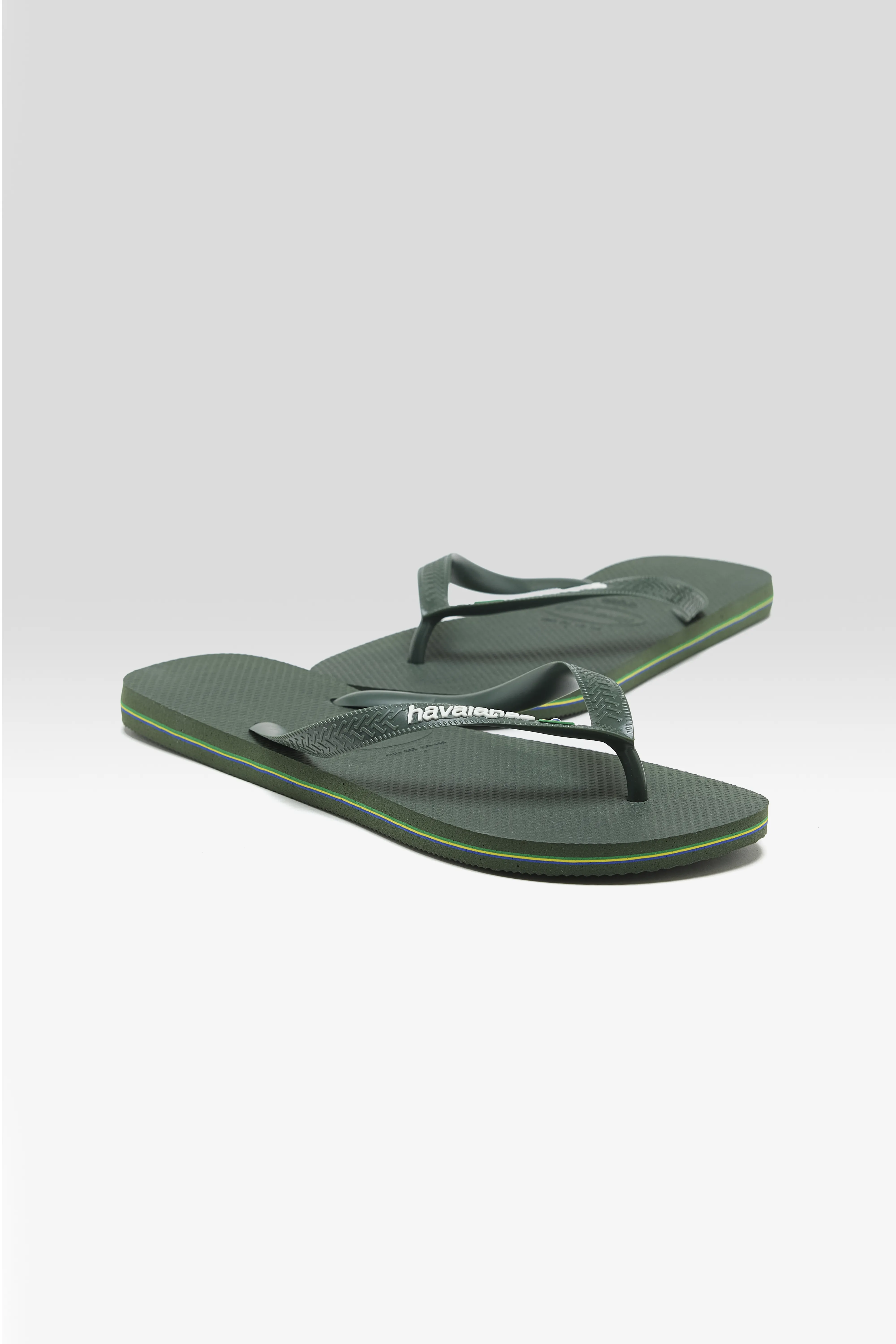 Brasil Logo Flip Flops for Men  (251 / M / GREEN) - Image 3