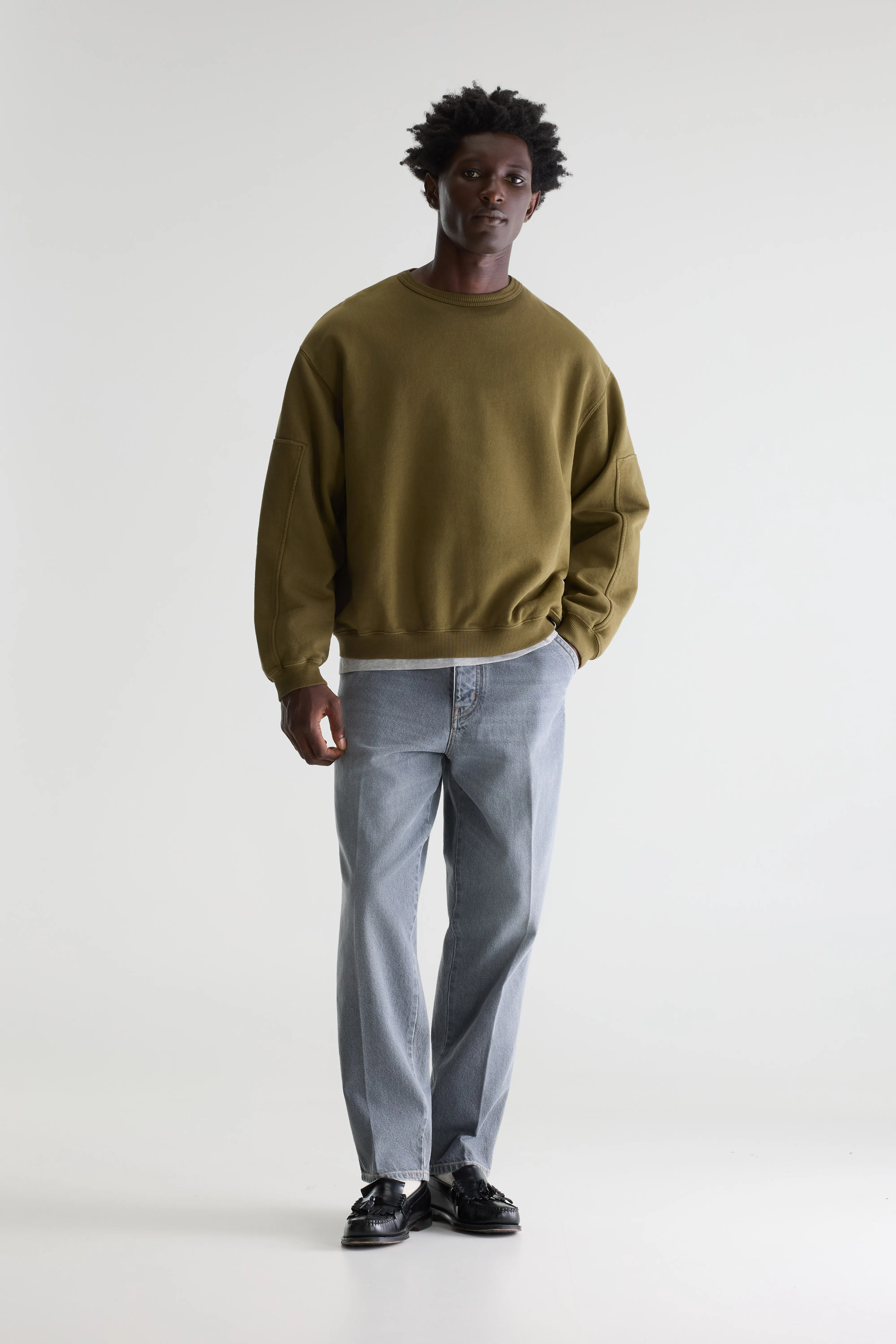 Fapien crewneck sweatshirt (261 / M / MILITARY) - Image 3