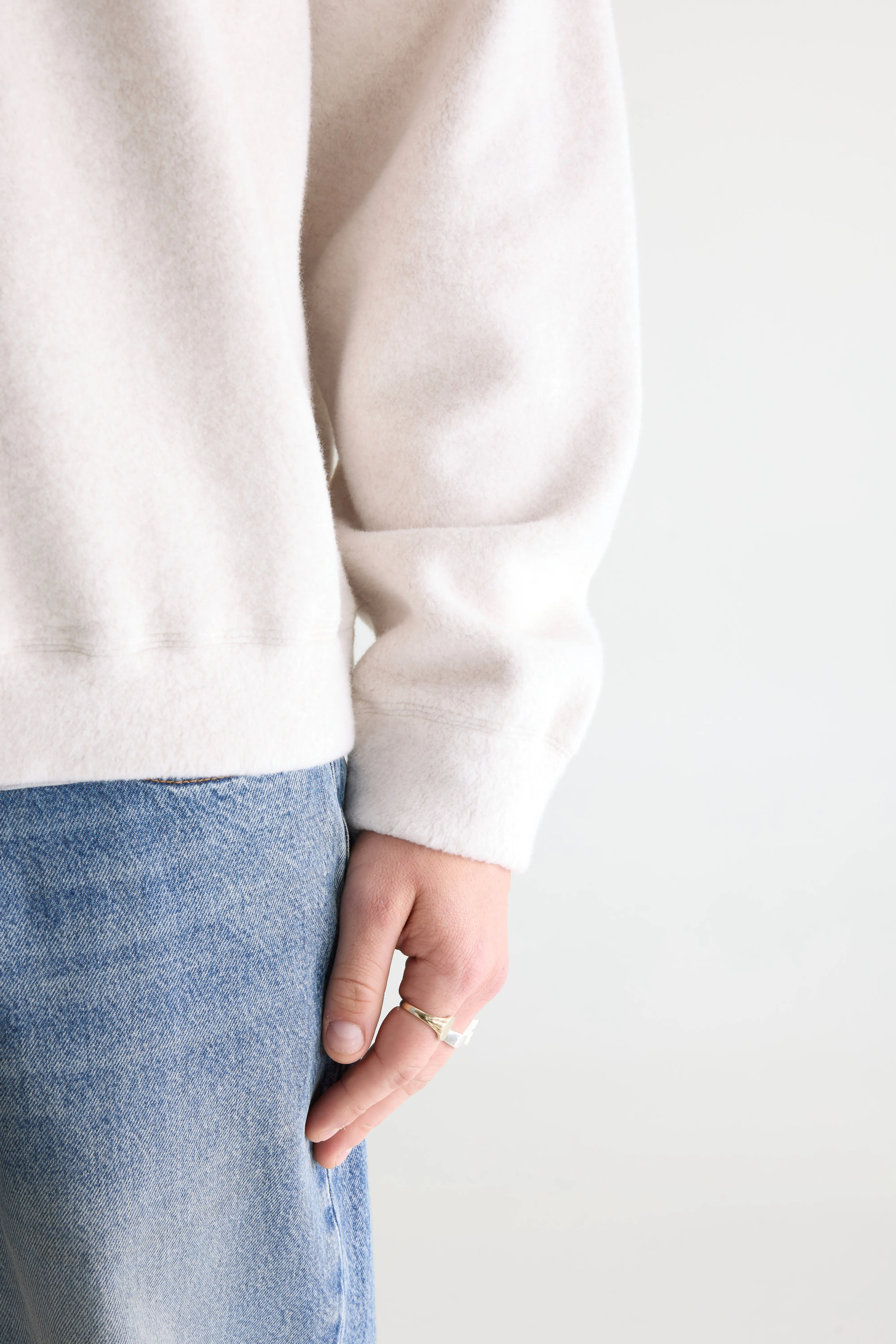 Maber zipped-collar sweatshirt (261 / M / CALCAIRE) - Image 5