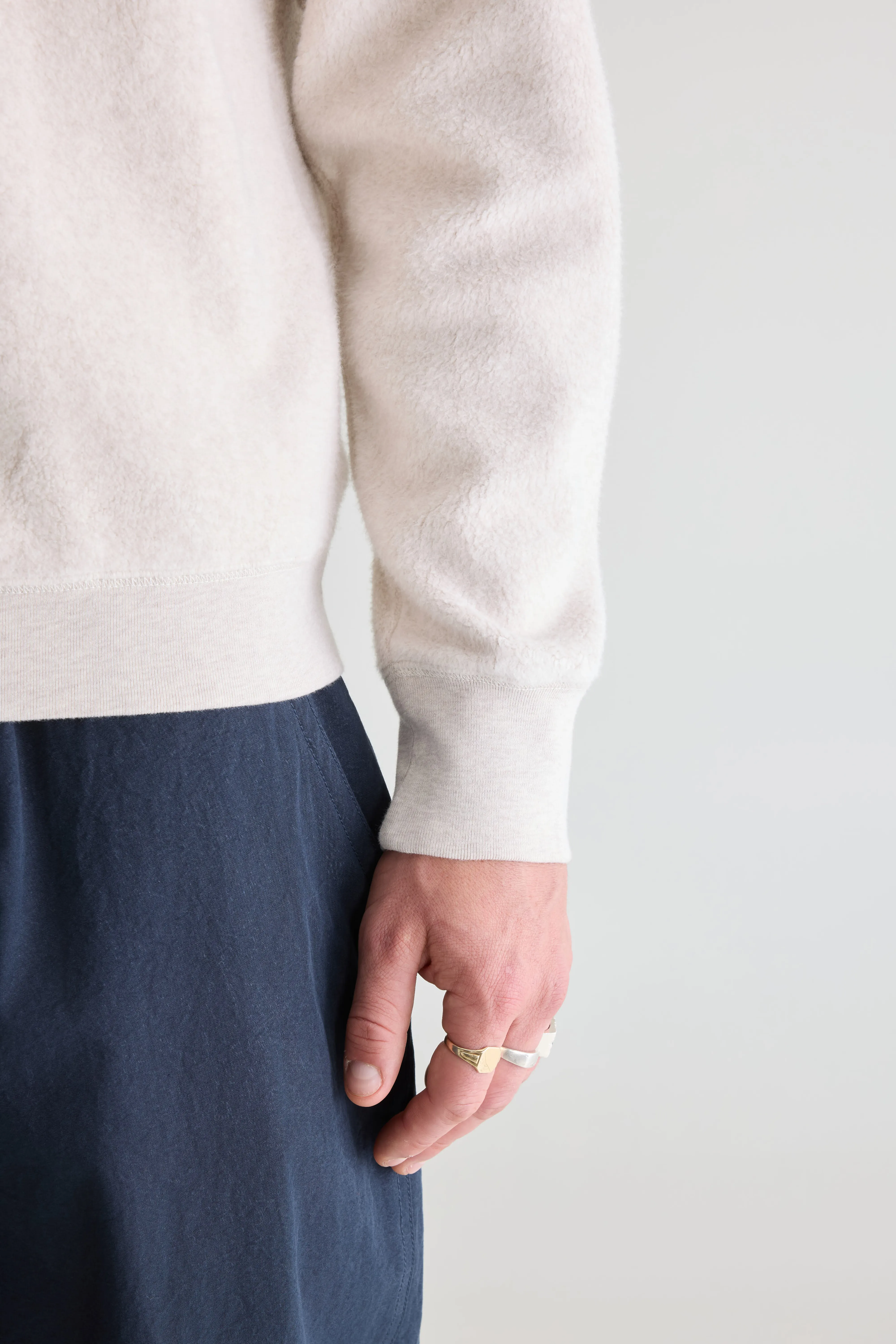 Matt crewneck sweatshirt  (261 / M / CALCAIRE) - Image 5