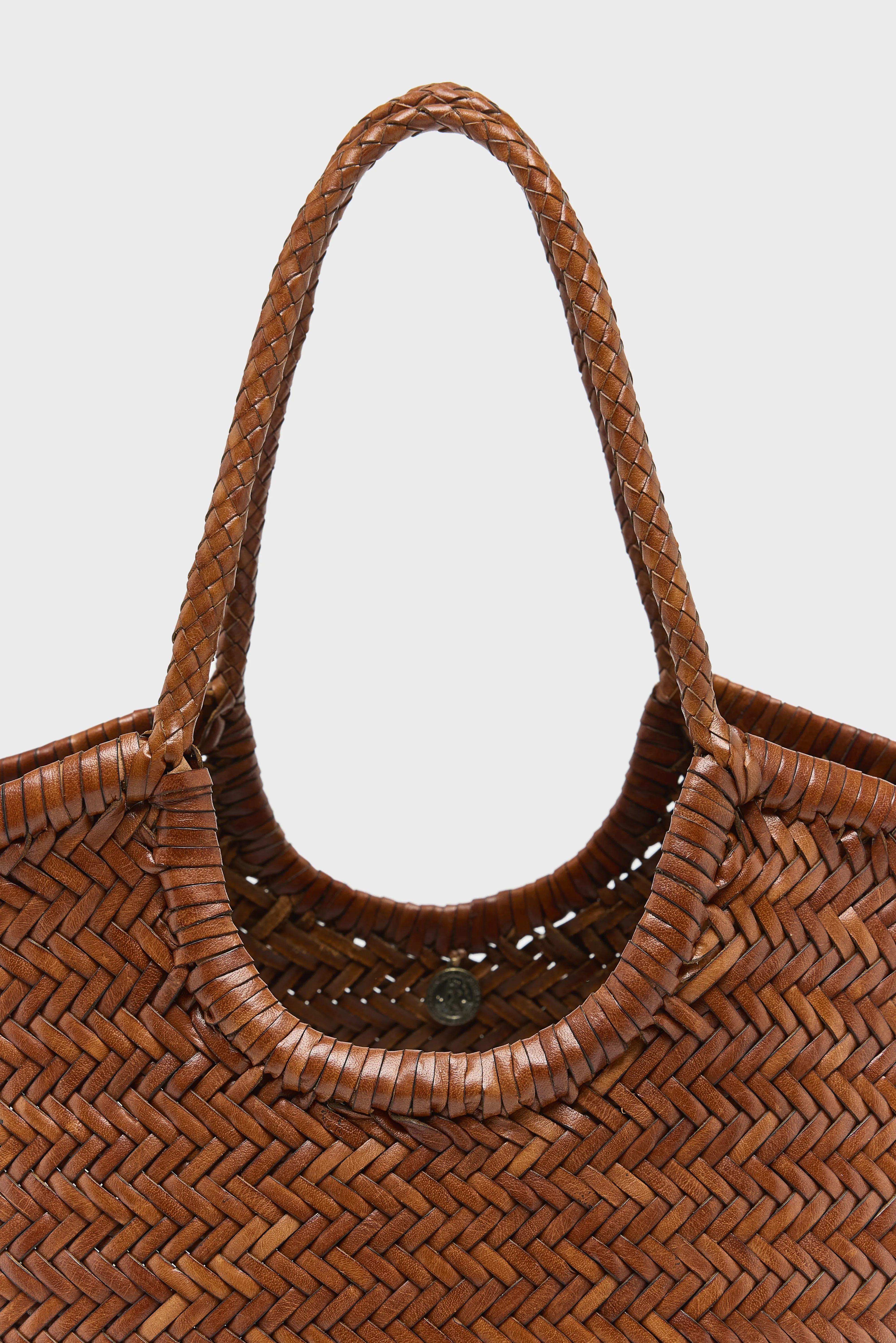 Nantucket Big Woven Leather Bag  (261 / W / DARK BROWN) - Image 3