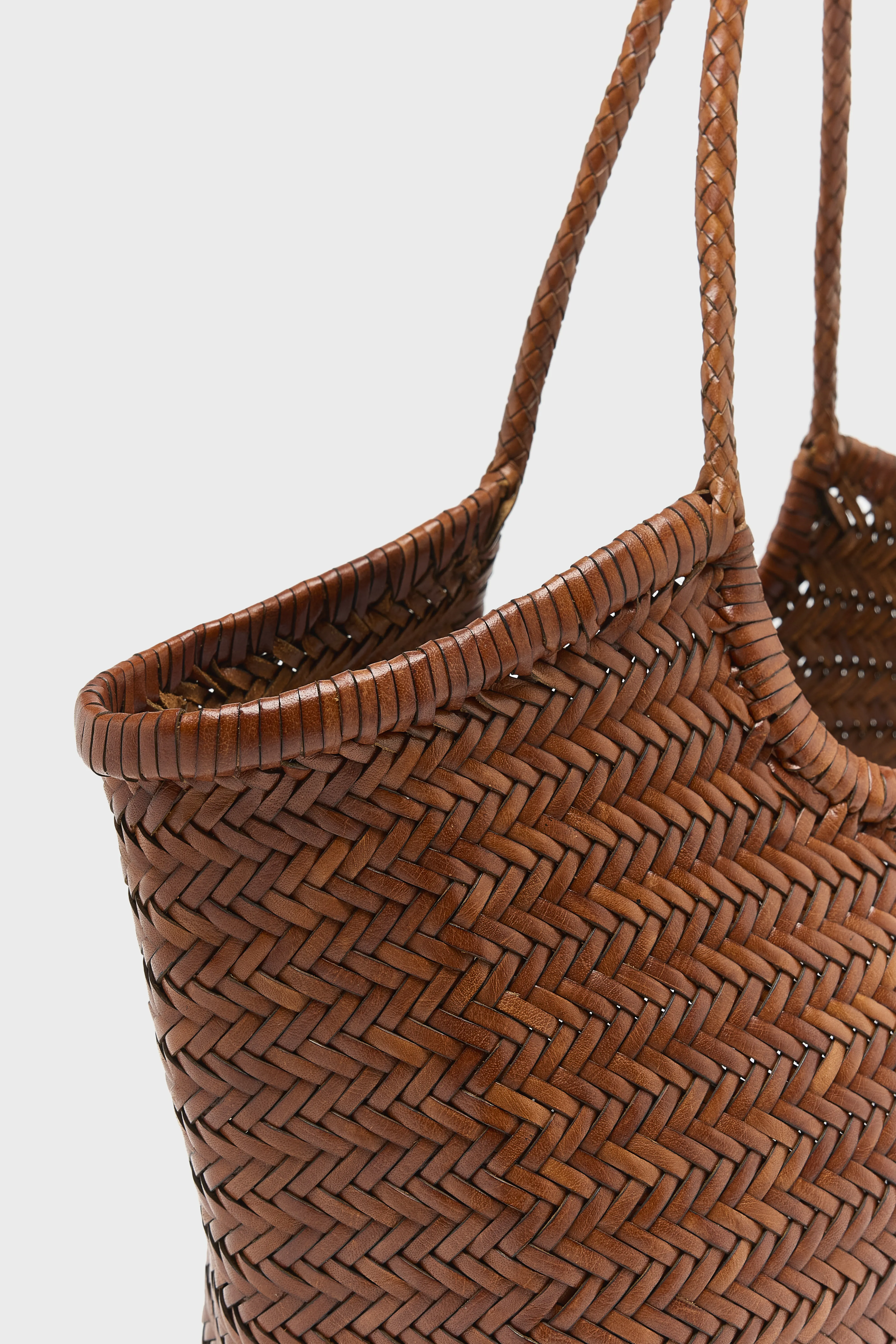 Nantucket Big Woven Leather Bag  (261 / W / DARK BROWN) - Image 4