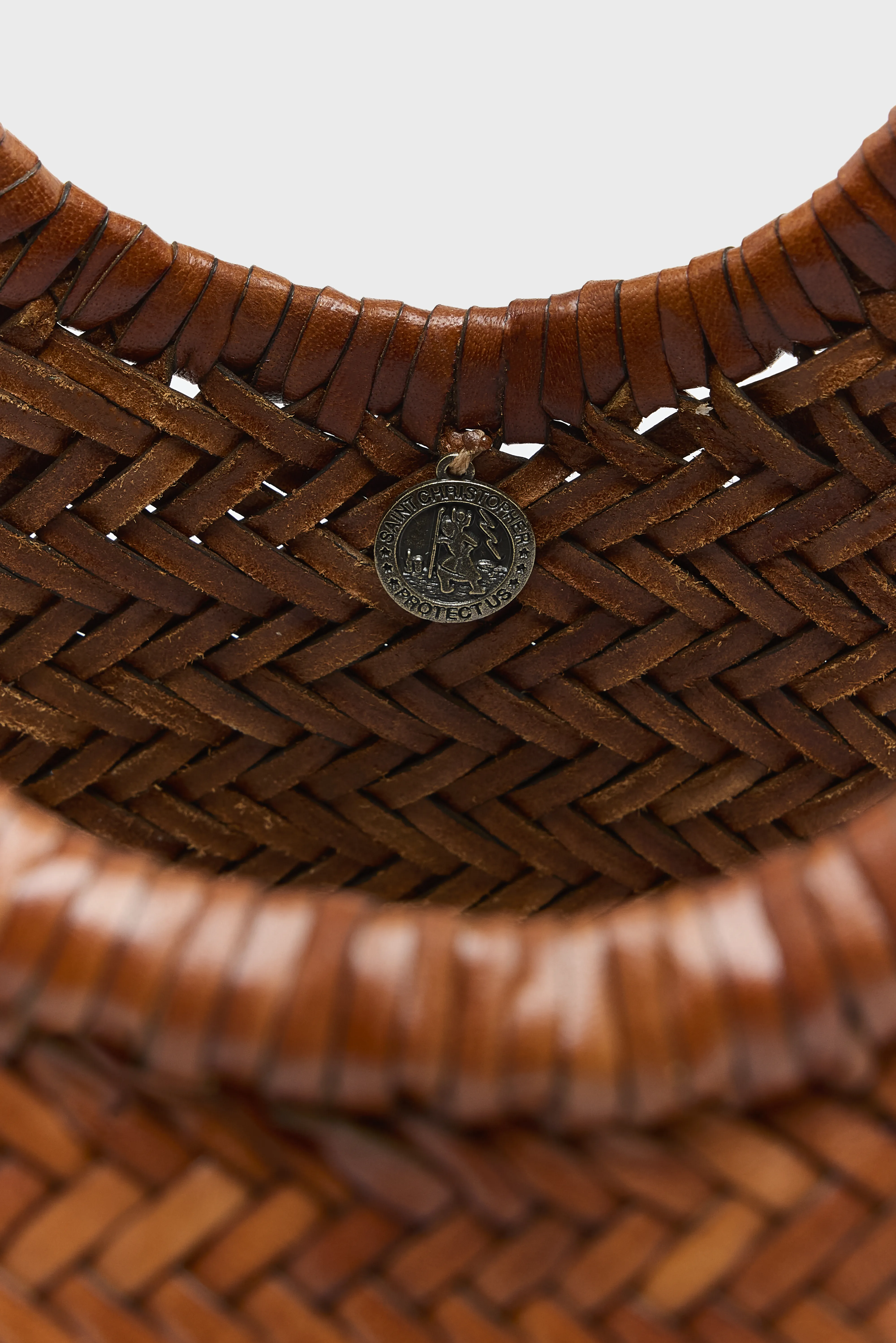 Nantucket Big Woven Leather Bag  (261 / W / DARK BROWN) - Image 6