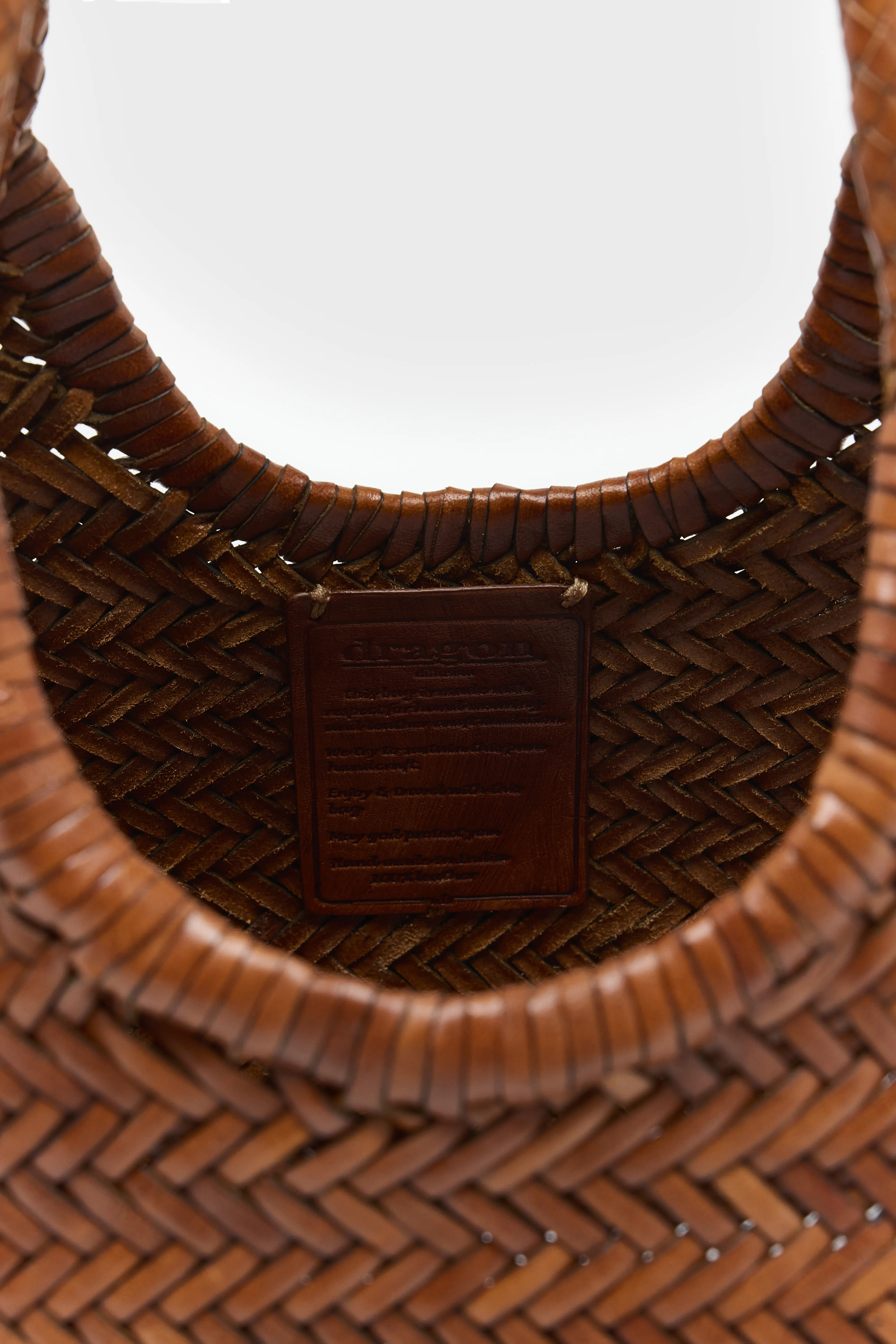 Nantucket Big Woven Leather Bag  (261 / W / DARK BROWN) - Image 7