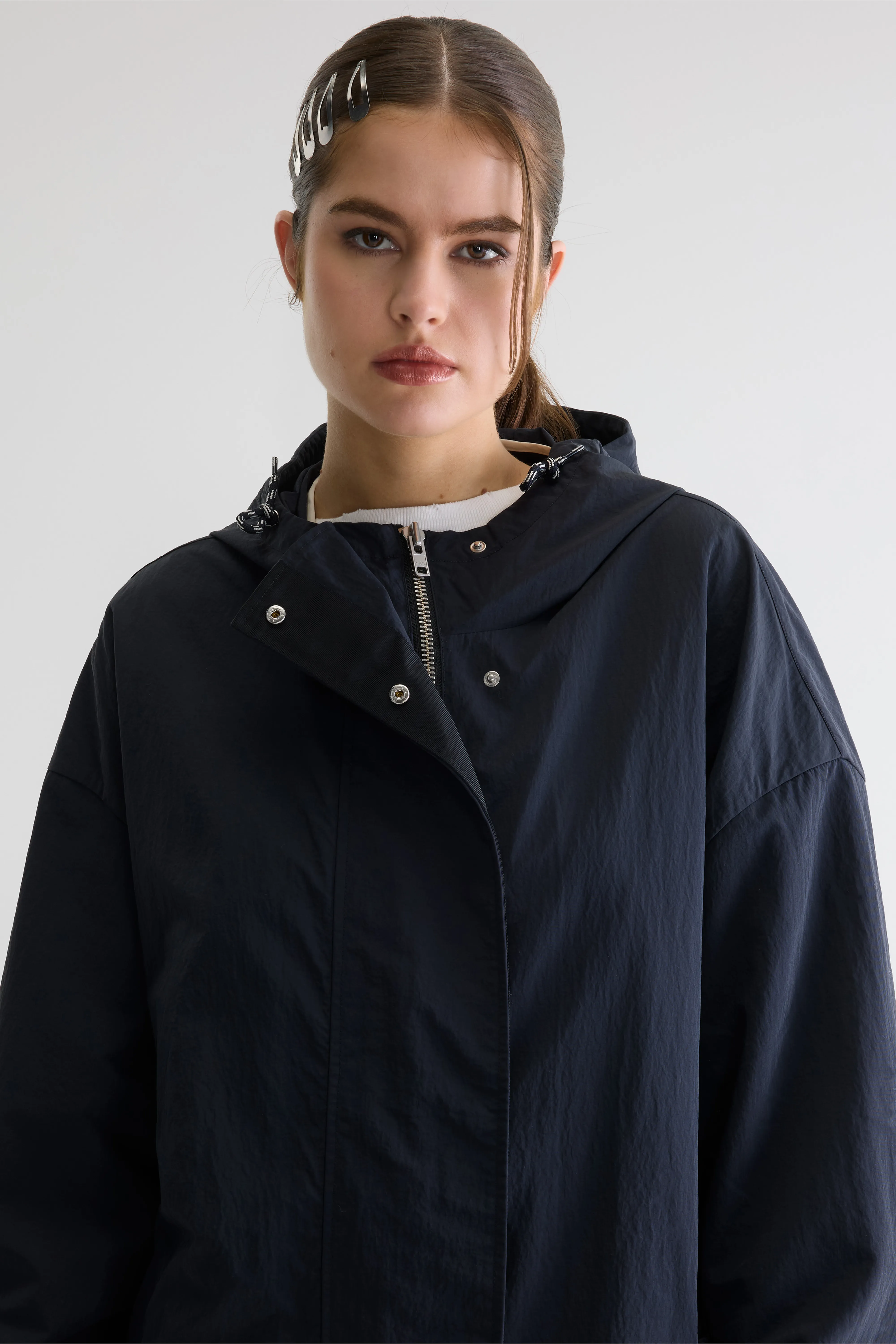 Henny hooded coat (261 / W / NAVY) - Image 5