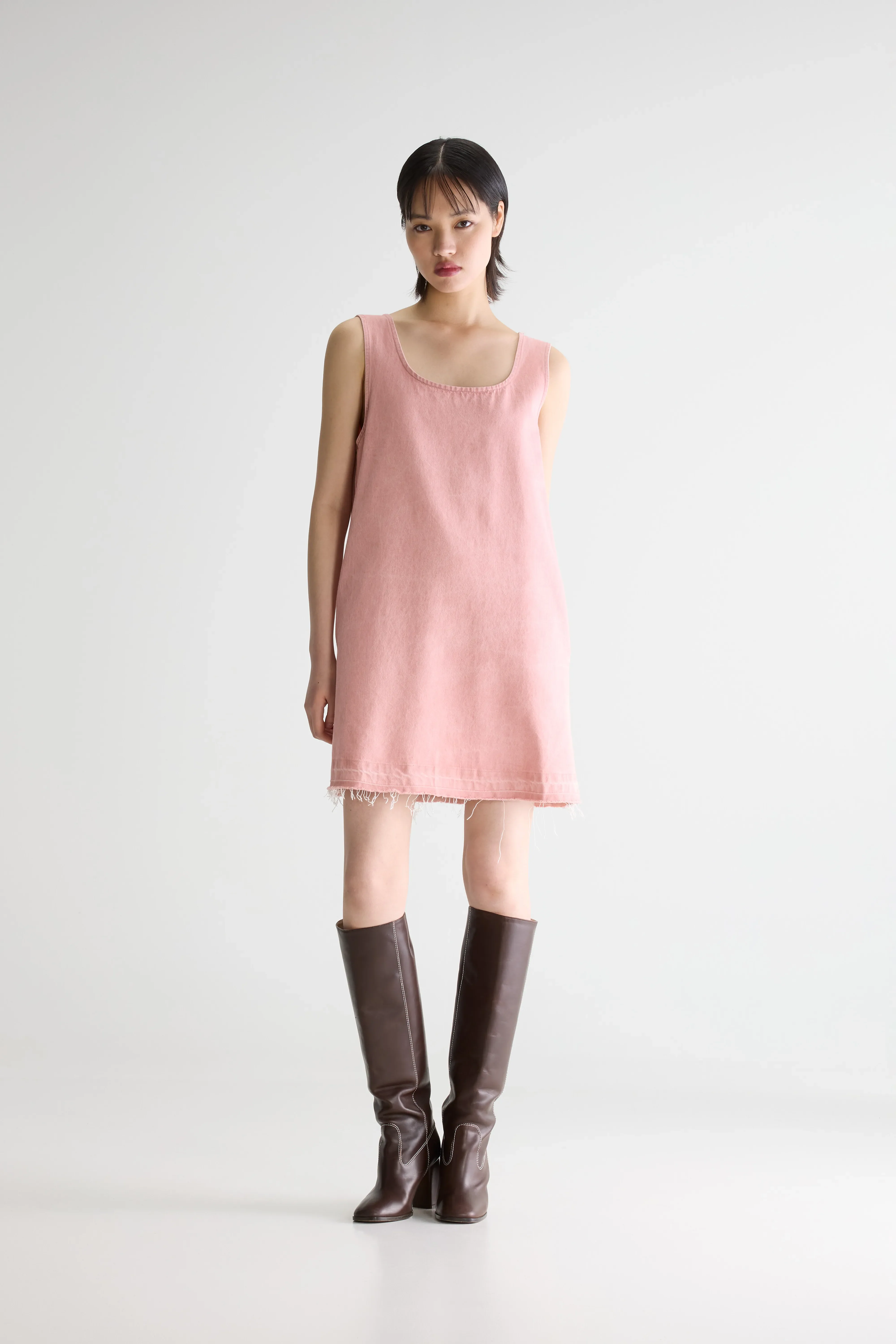 Junie denim mini dress (261 / W / VNTG STONE WASH) - Image 2