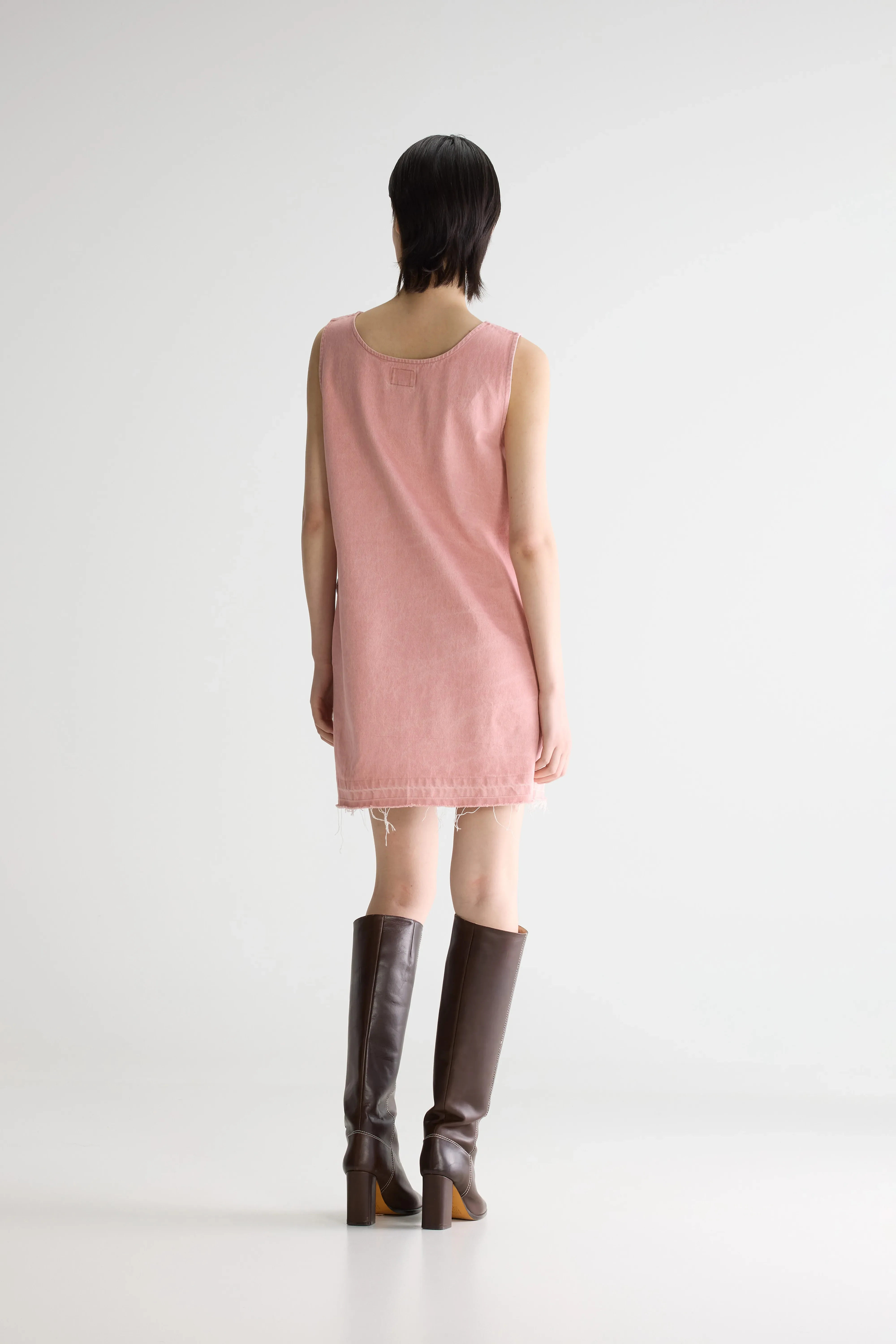 Junie denim mini dress (261 / W / VNTG STONE WASH) - Image 3