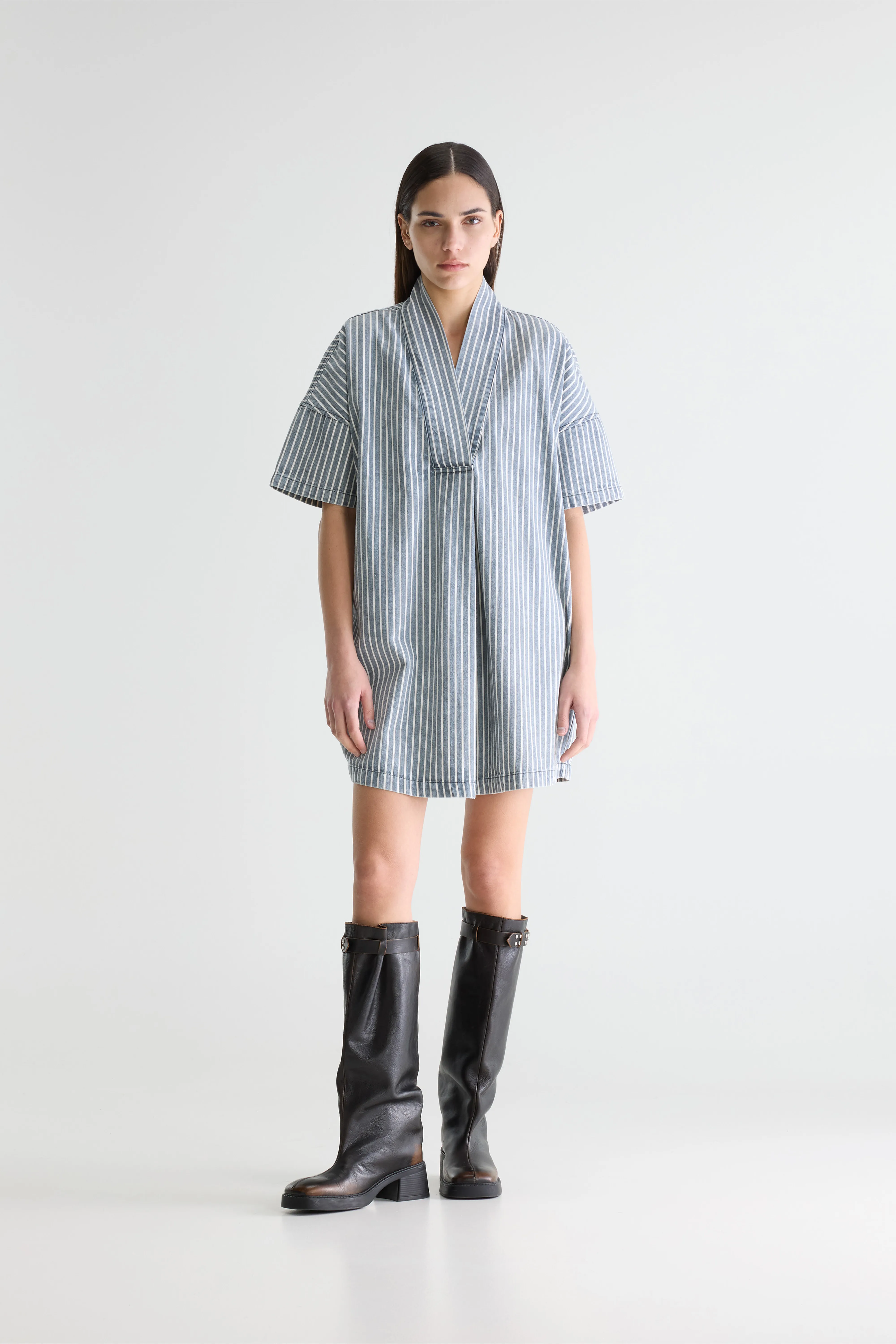 Pax denim dress (261 / W / STRIPE A) - Image 2