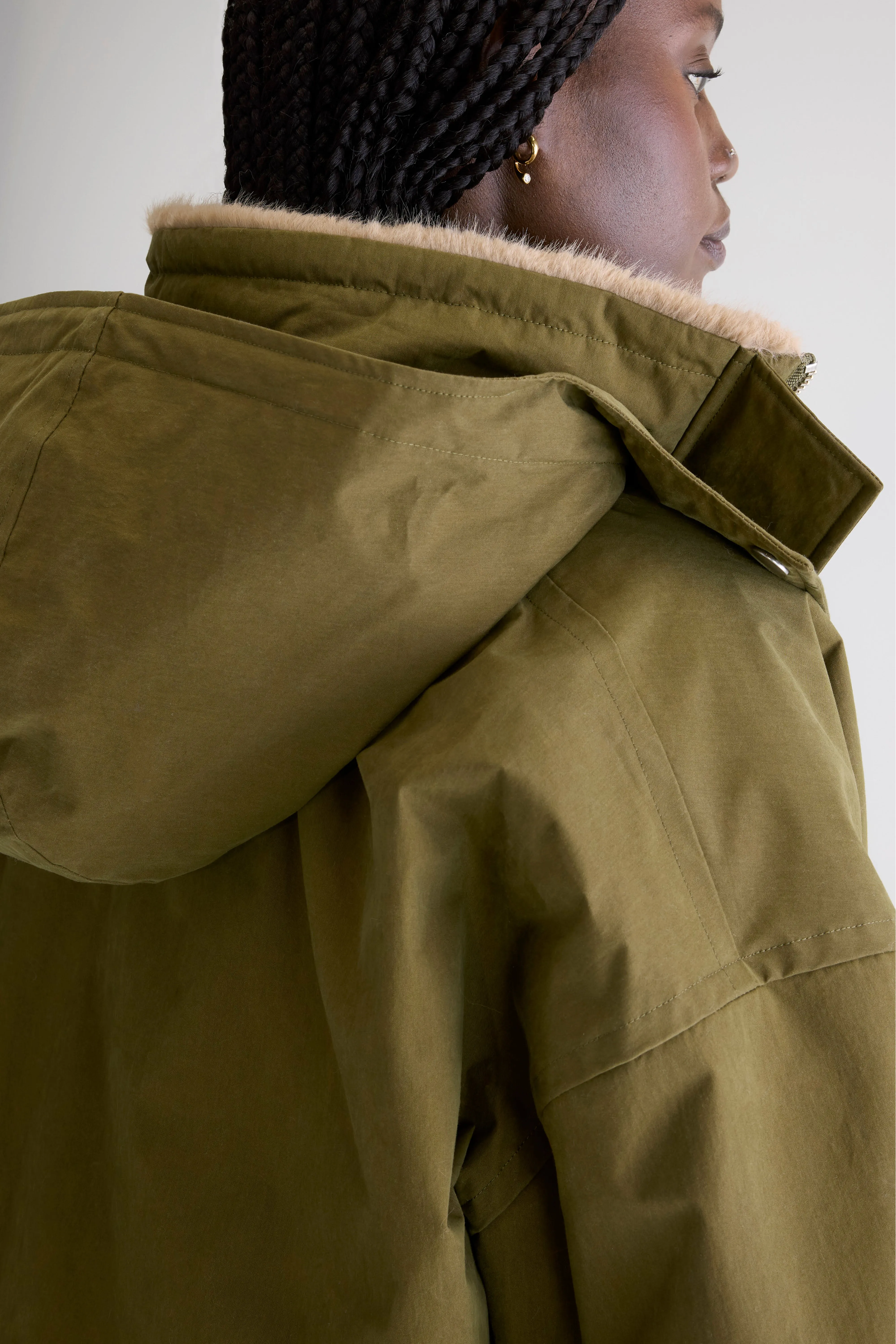 Herna cropped jacket (252 / W / MILITARY) - Image 6