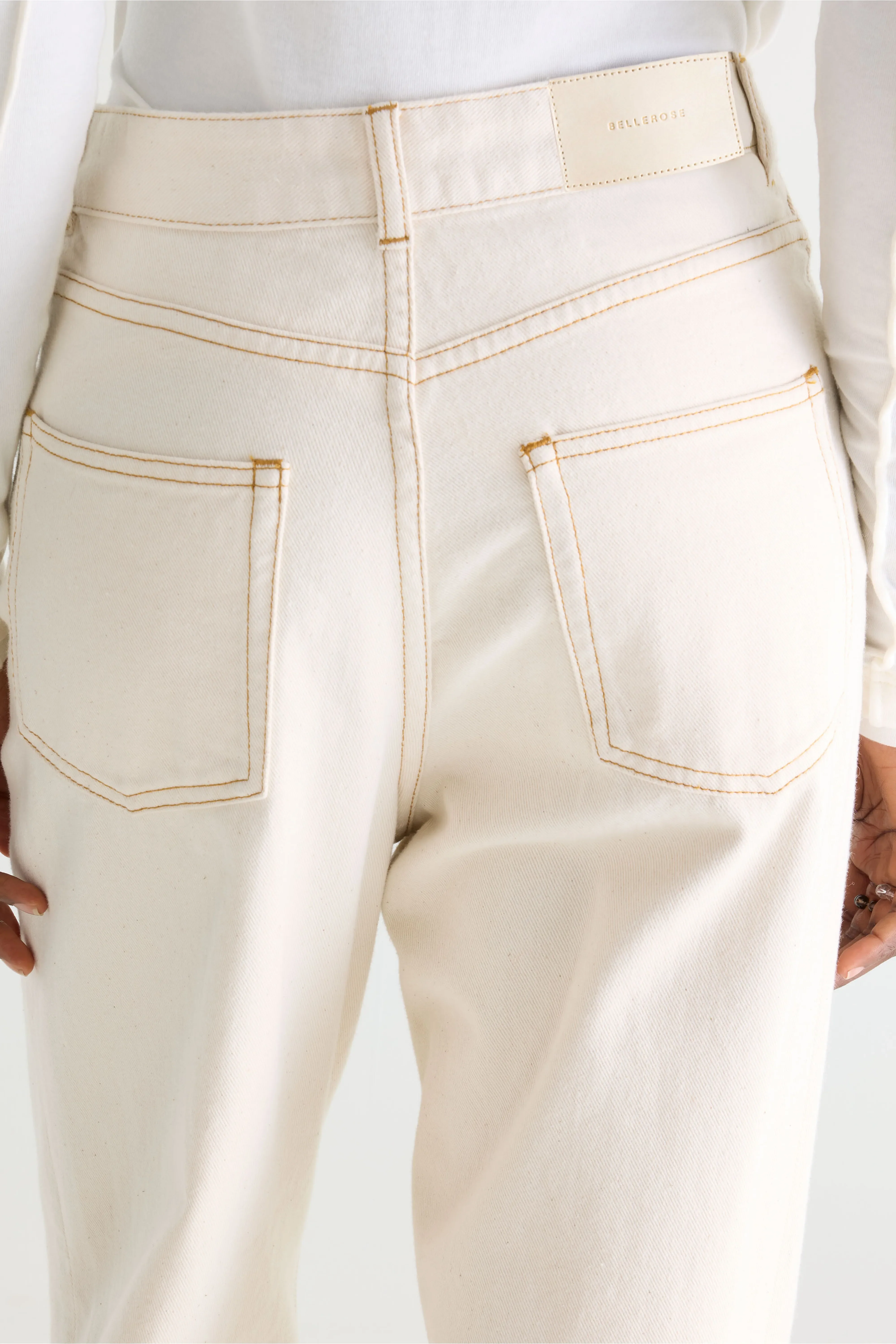Denim N. 61 - Wide ecru jeans (242 / W / NATURAL) - Image 7