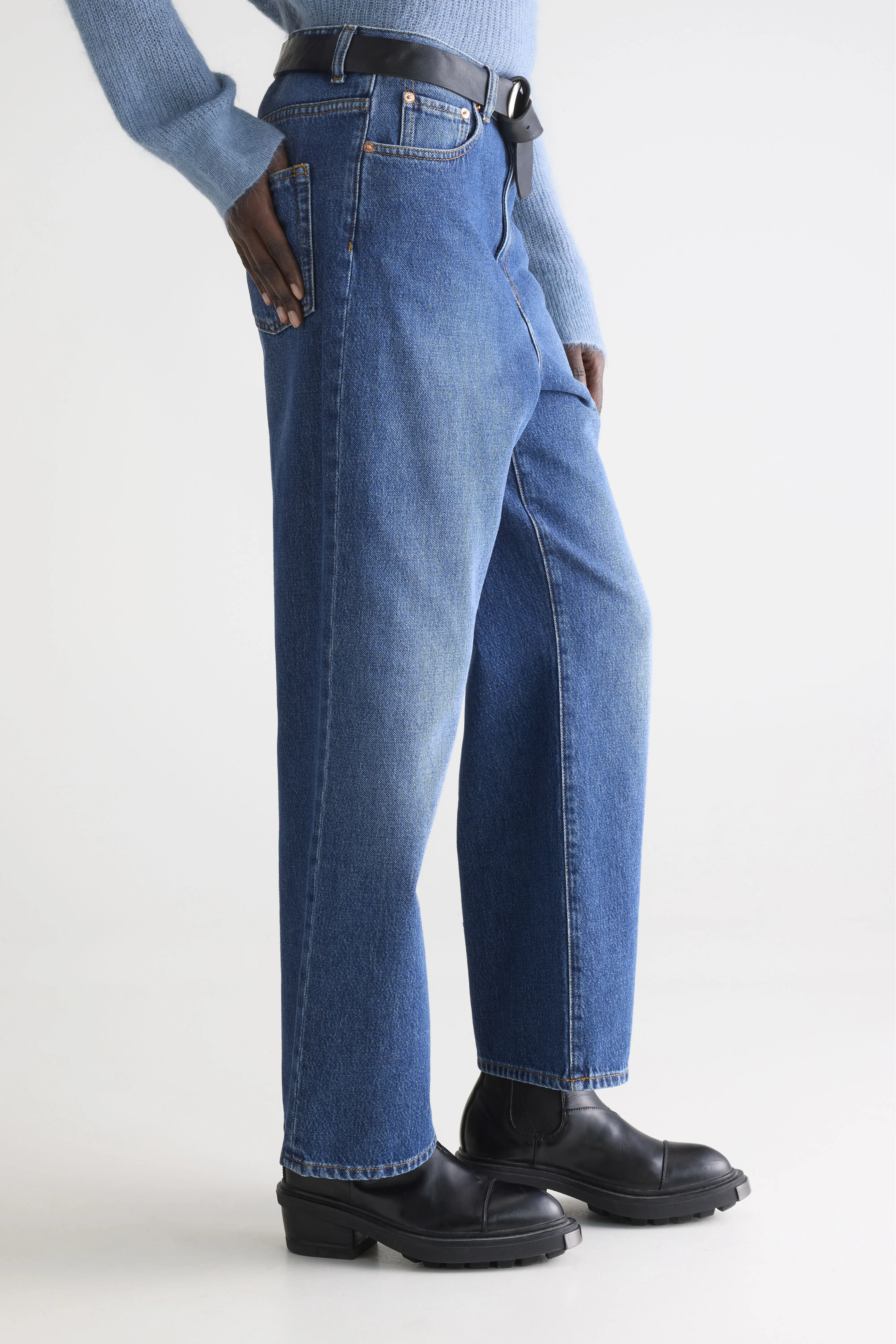 Denim N. 61 - Wide blue jeans (242 / W / STONE WASH) - Image 5