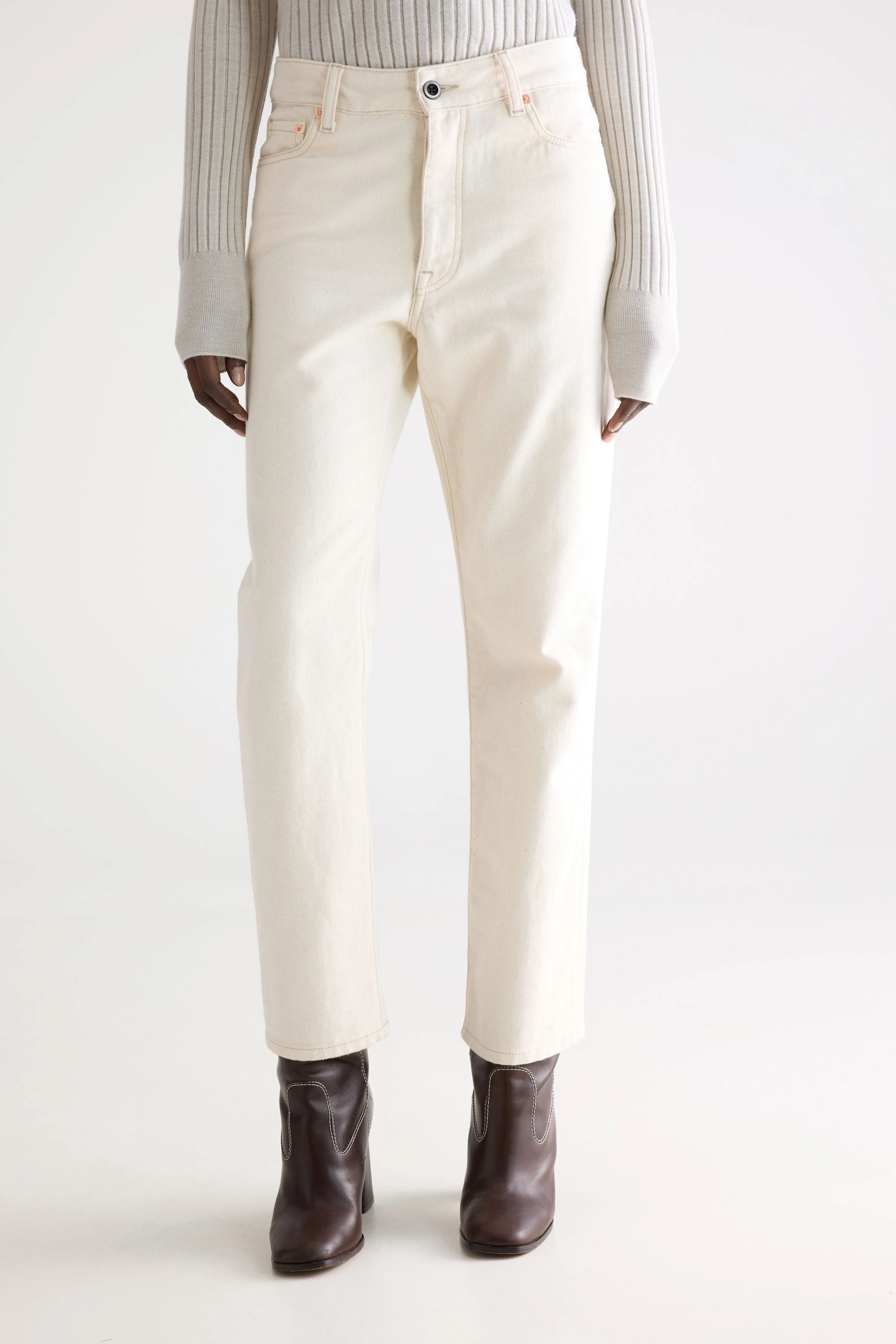 Denim N. 34 - Regular ecru jeans (242 / W / NATURAL) - Image 3