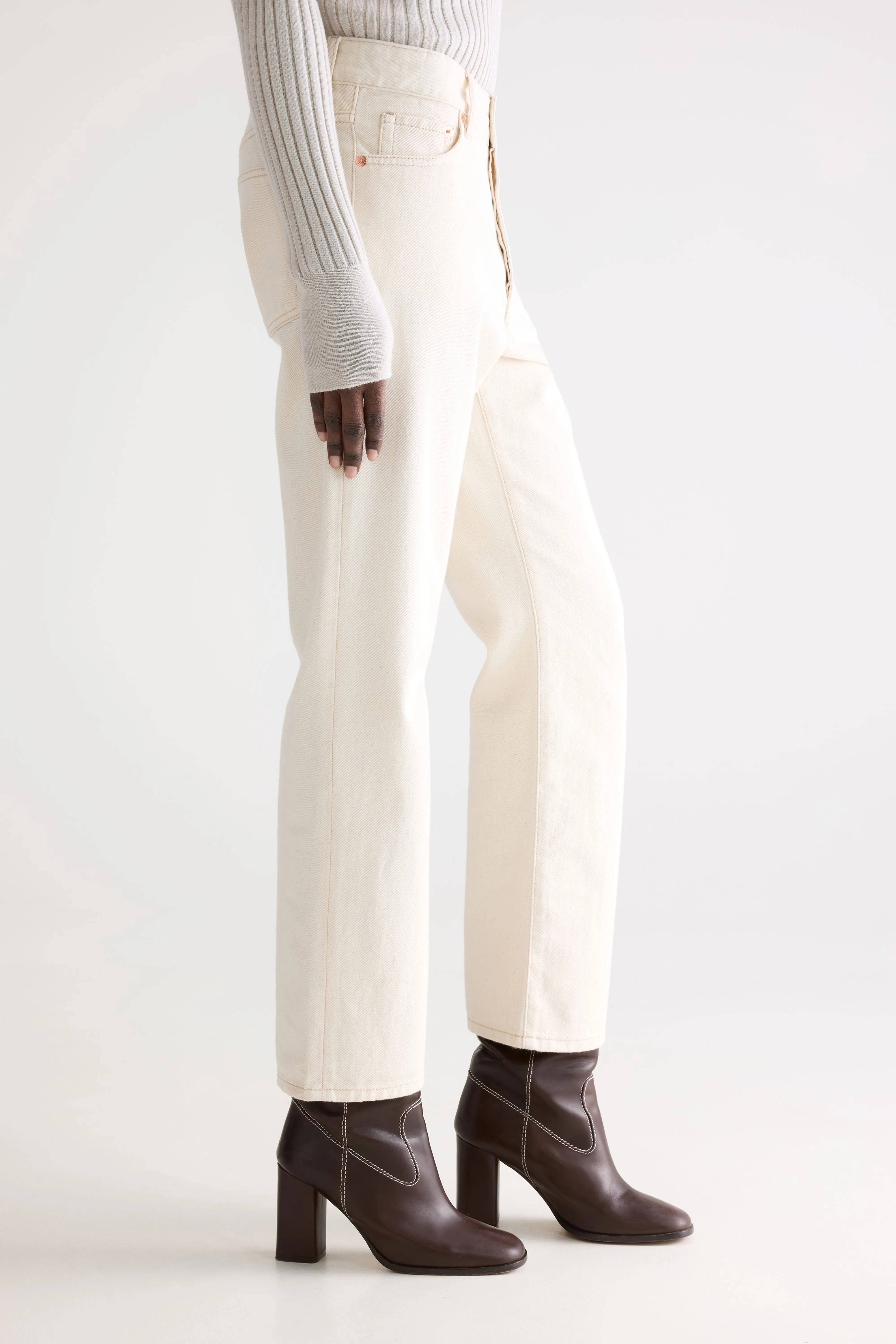 Denim N. 34 - Regular ecru jeans (242 / W / NATURAL) - Image 5