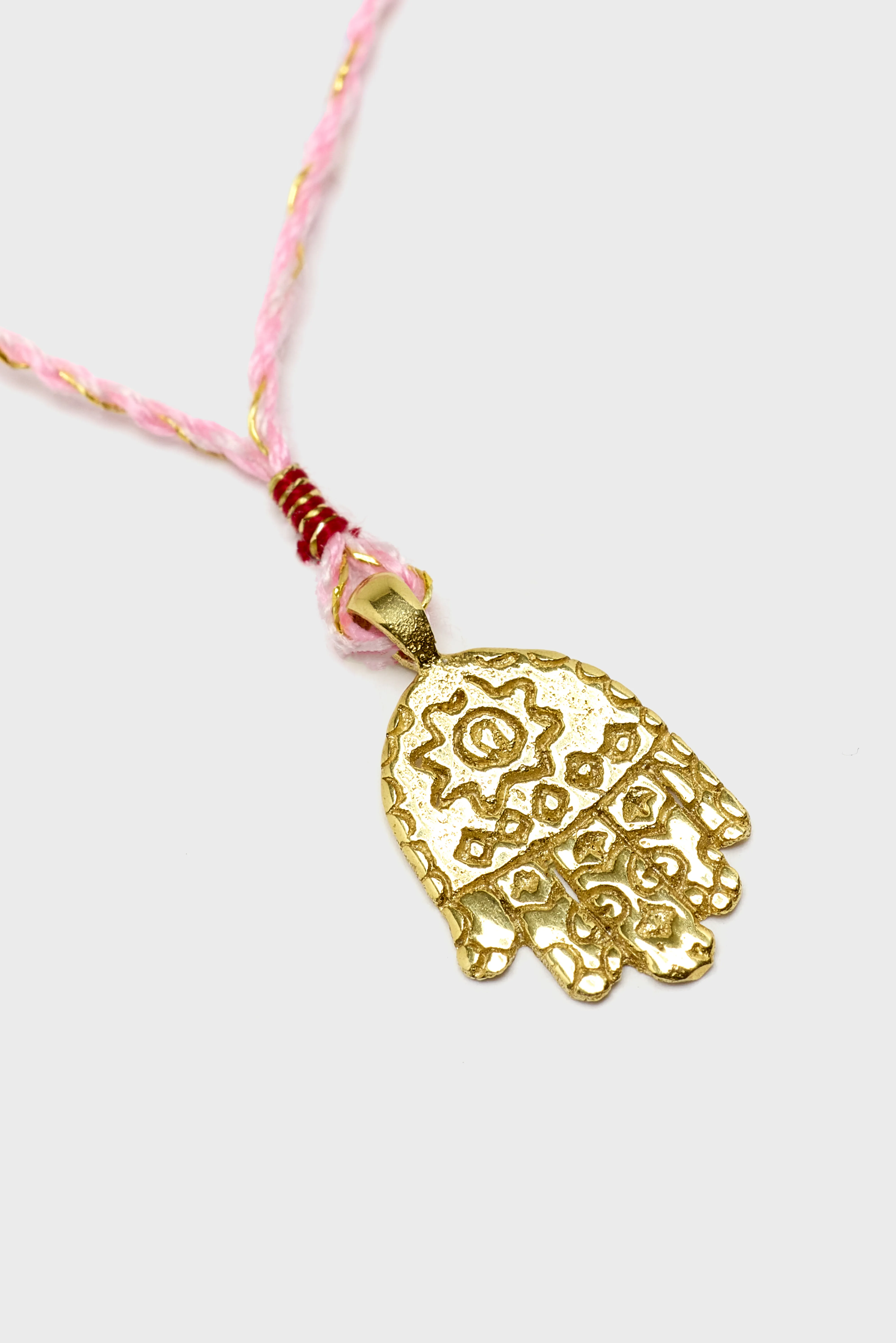 Hamsa Necklace (261 / W / PINK) - Image 3