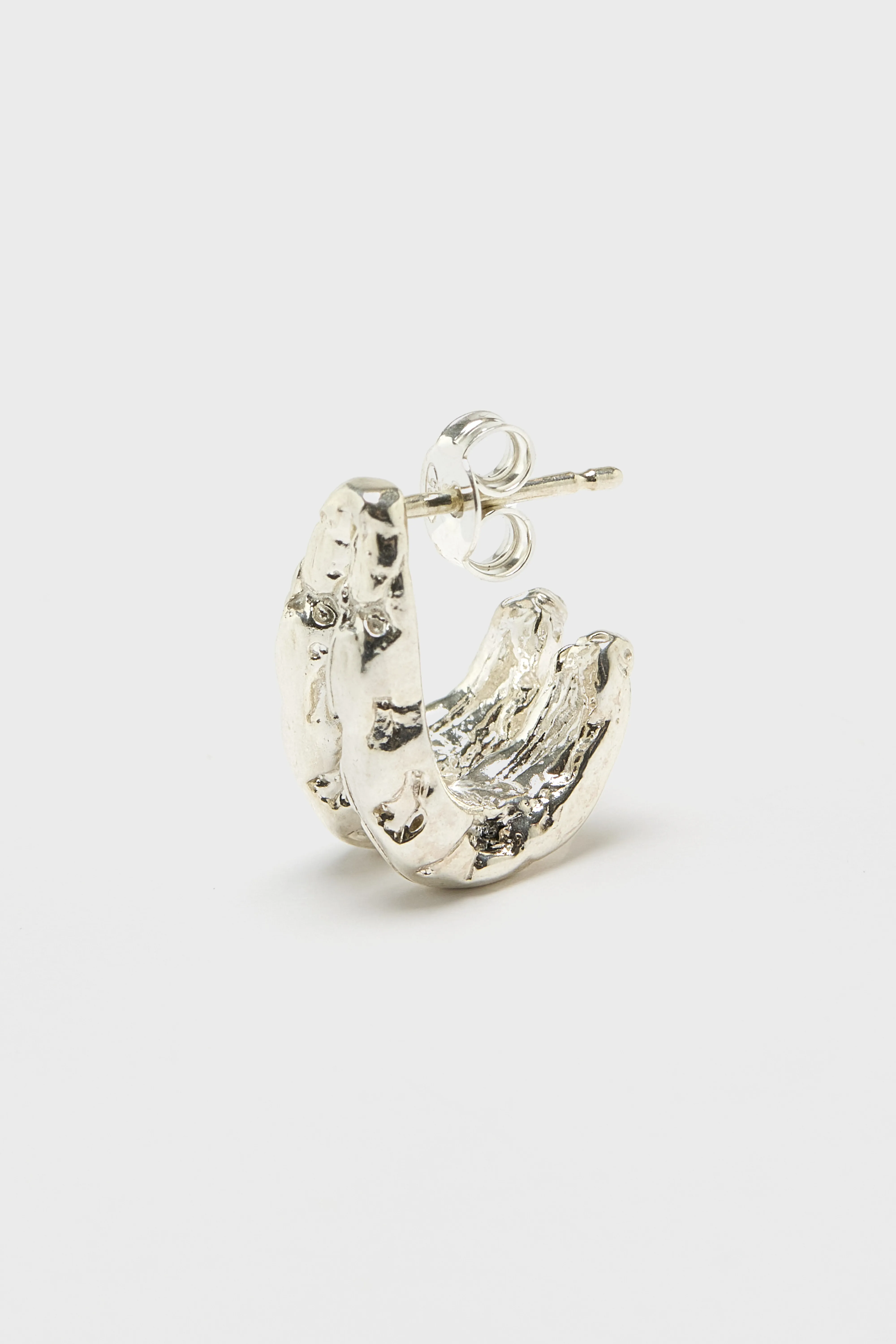 Roca Hoop Stud Earring  (261 / W / SILVER) - Image 4