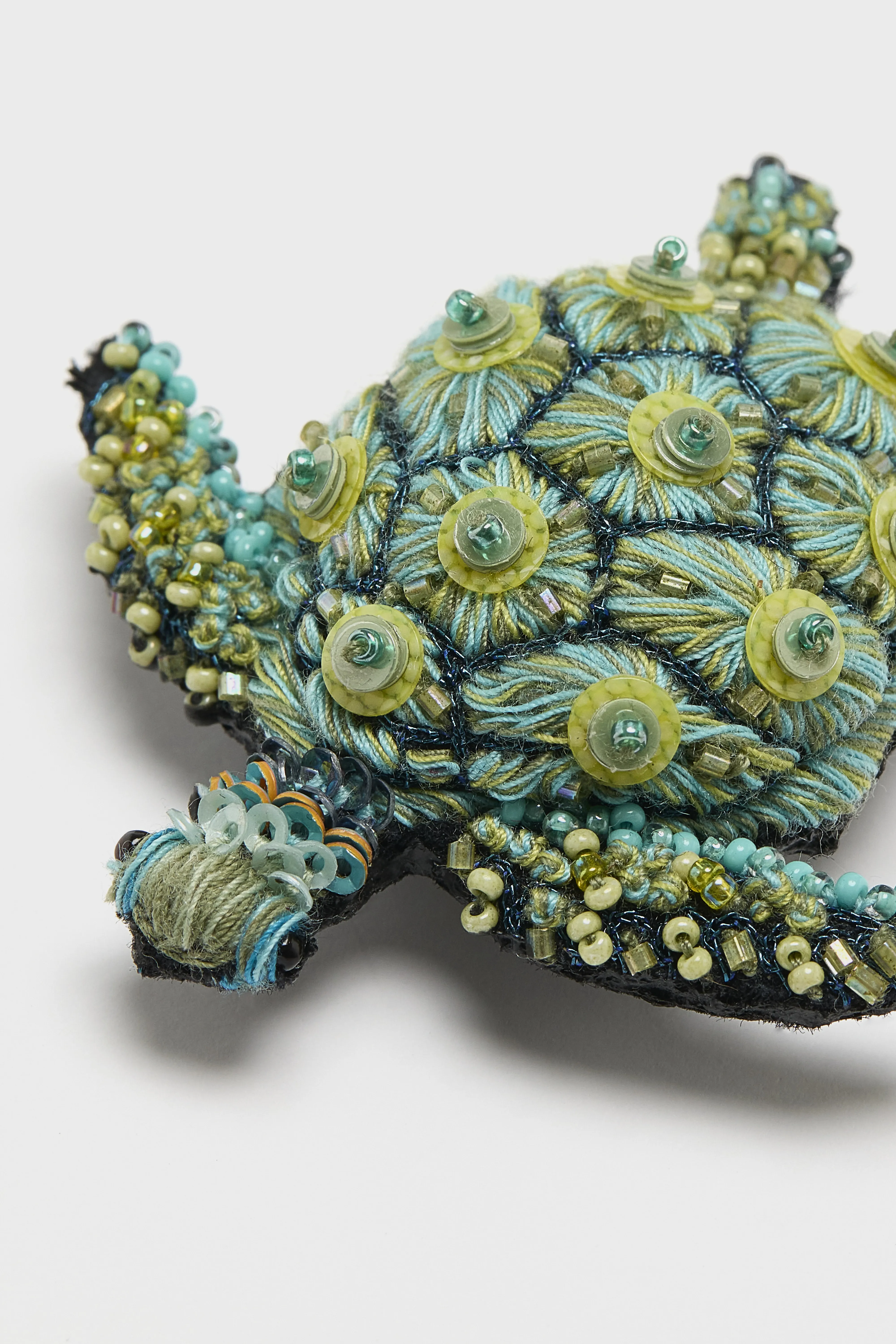Pacific Sea Turtle Brooch Pin  (261 / W / BLUE) - Image 4