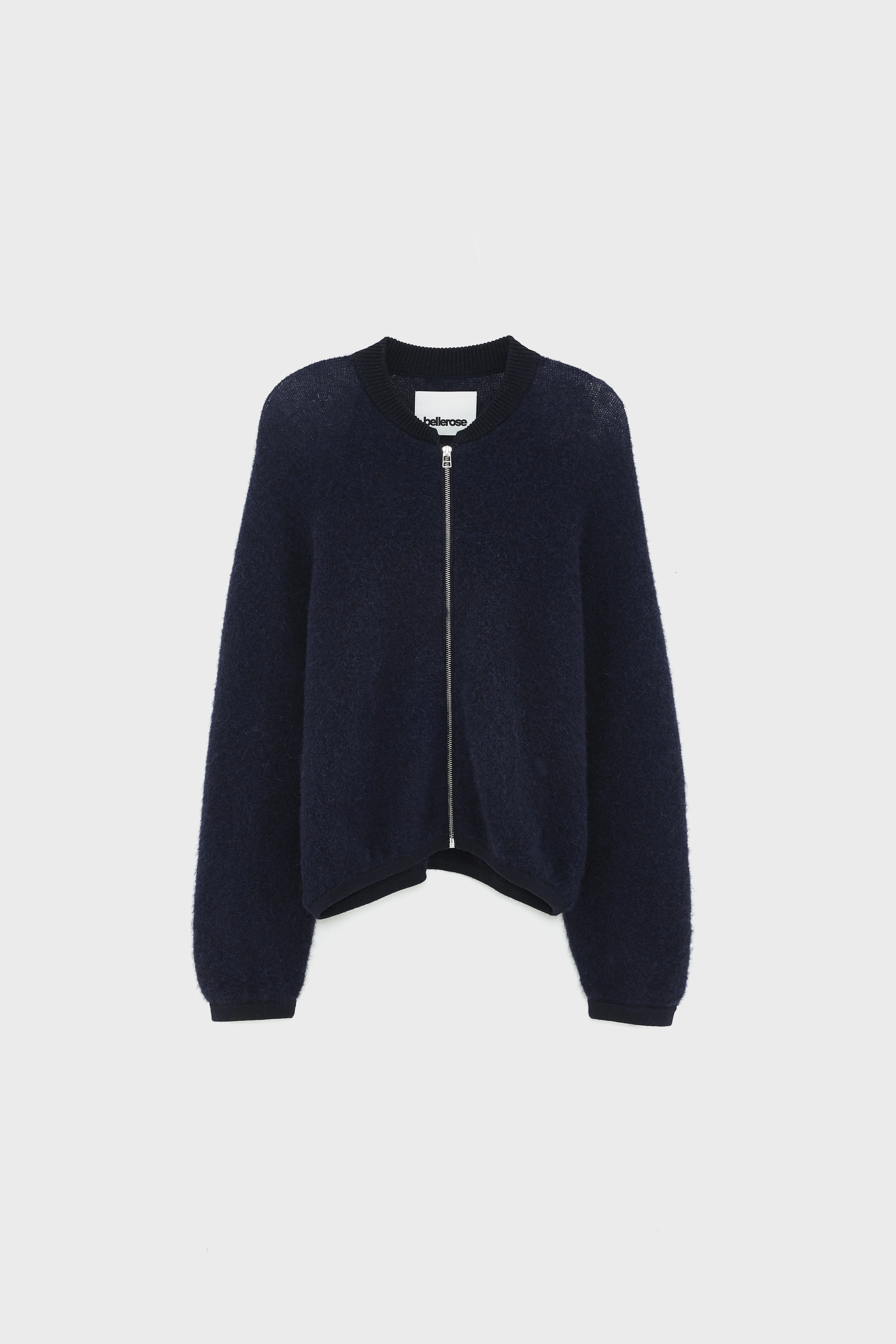 Asedi navy blue zip-up cardigan (252 / W / NAVY) - Image 7