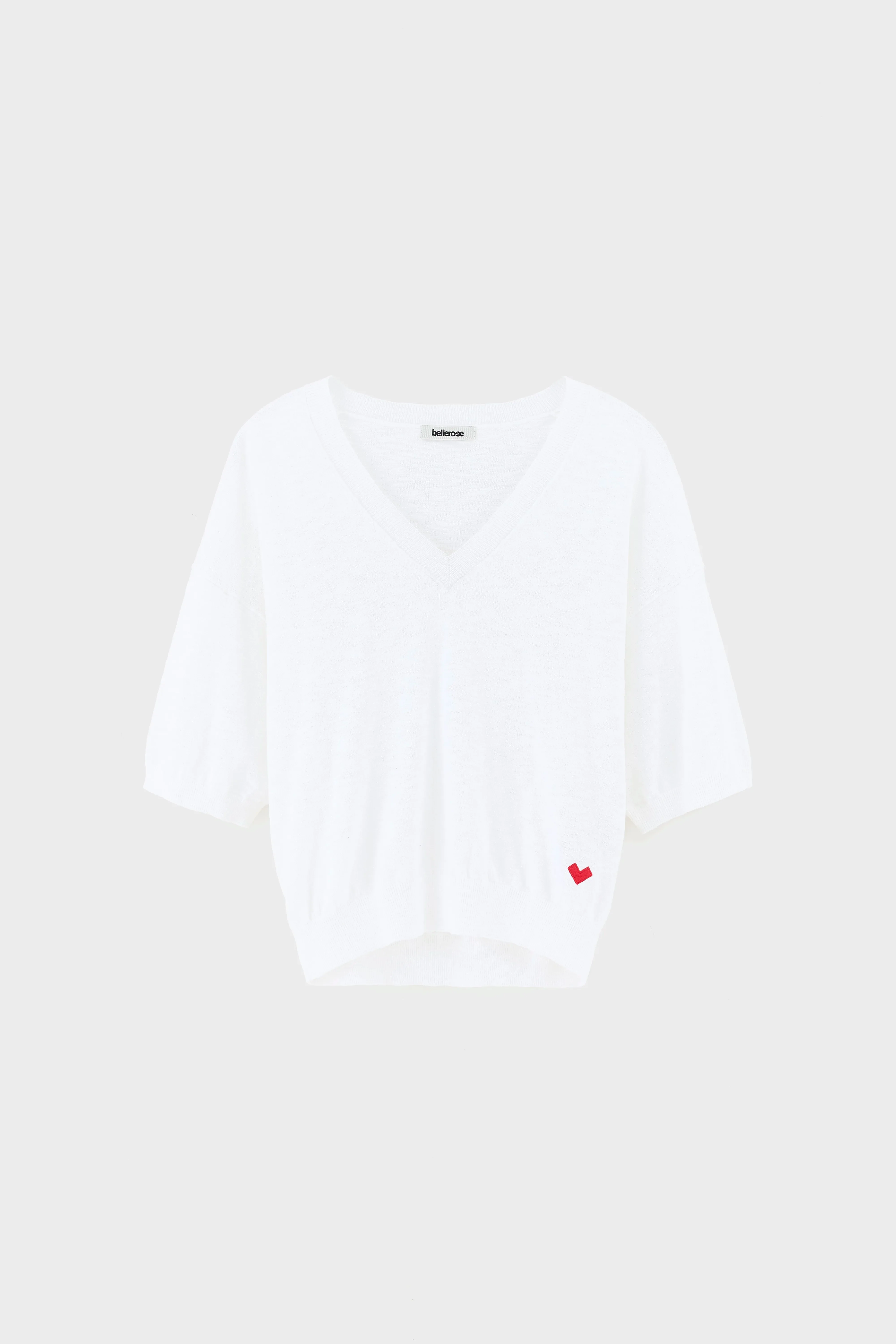 Dadif v-neck sweater (261 / W / WHITE) - Image 7