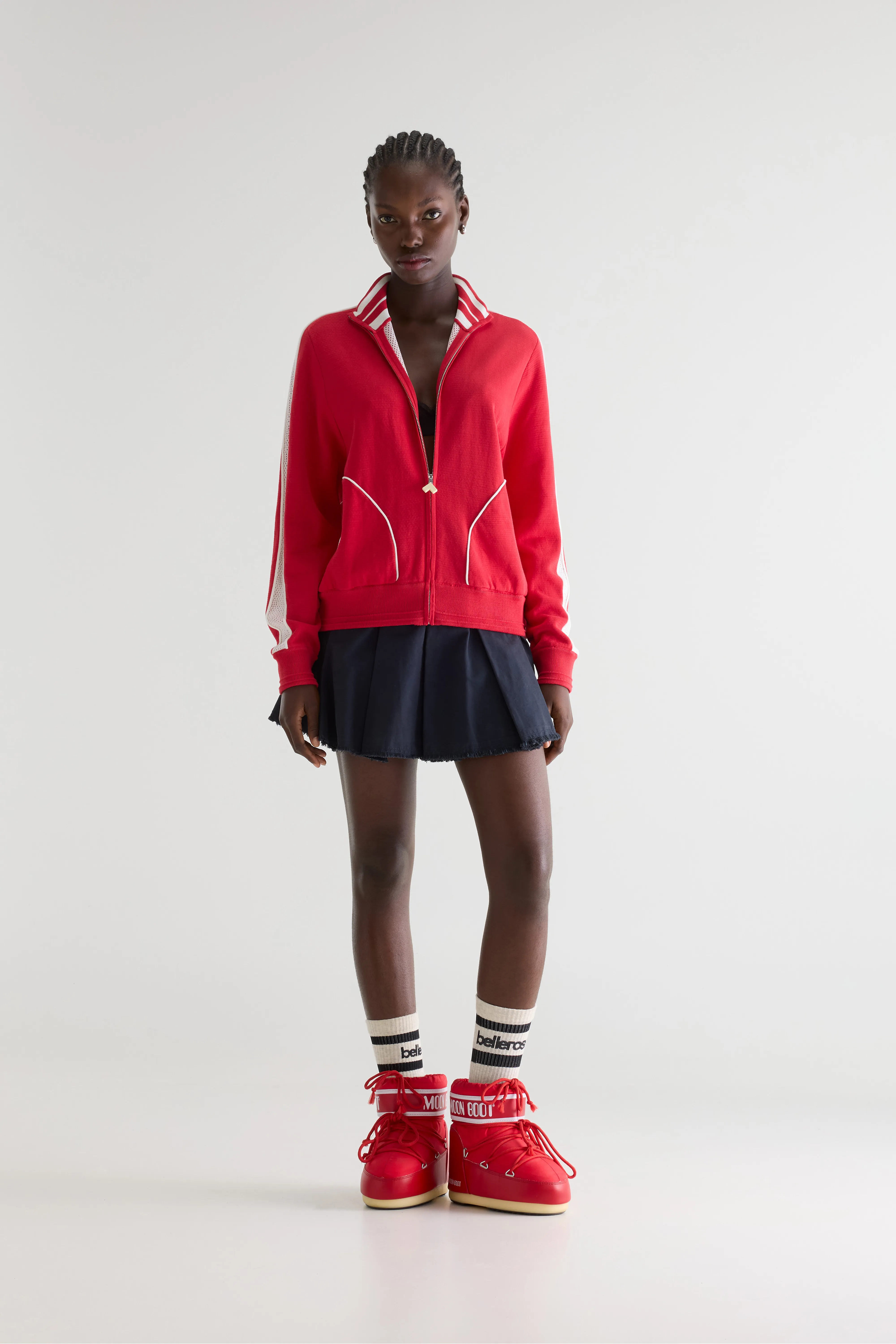 Dasy zip-up cardigan (261 / W / MASSAI RED) - Image 3