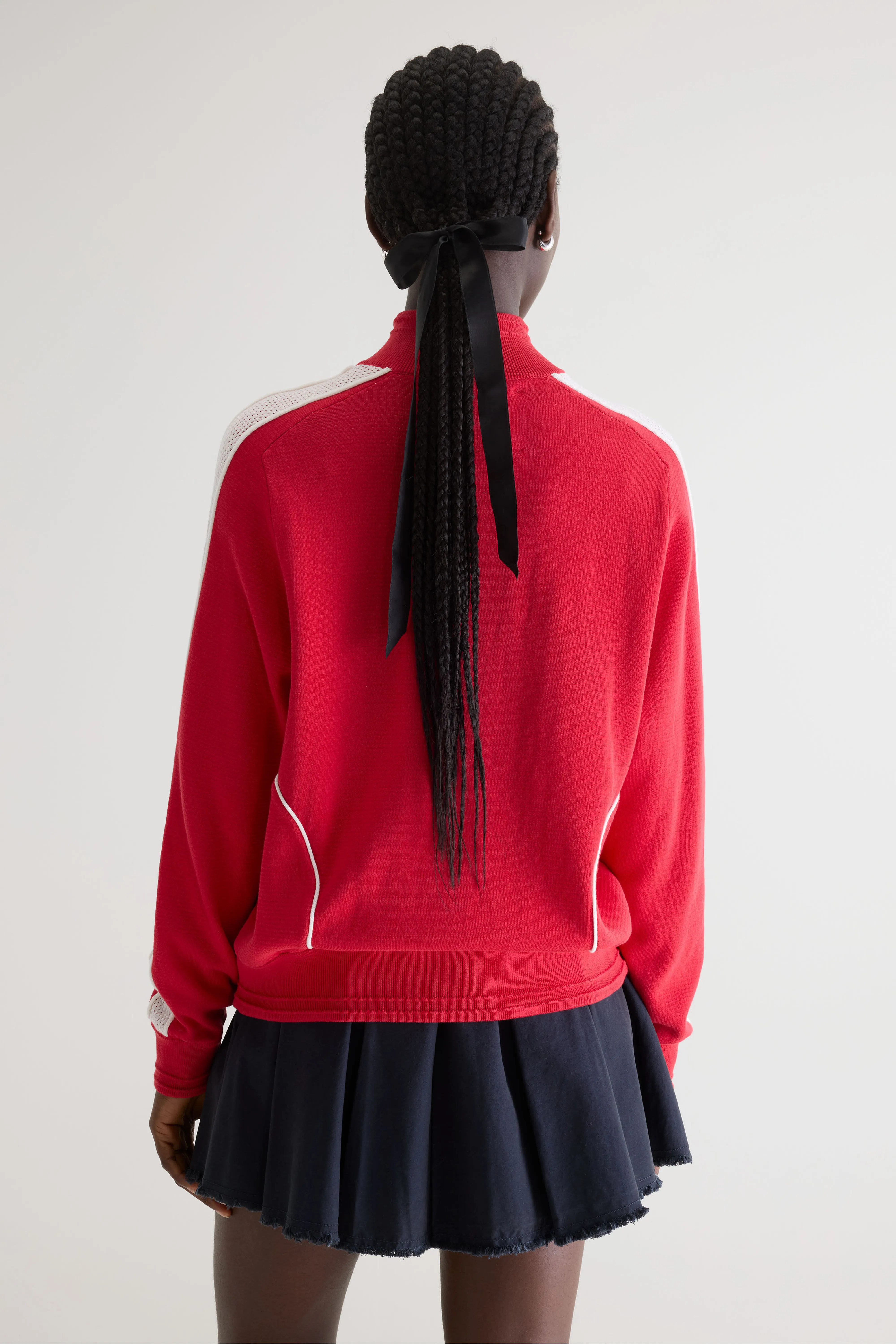 Dasy zip-up cardigan (261 / W / MASSAI RED) - Image 4