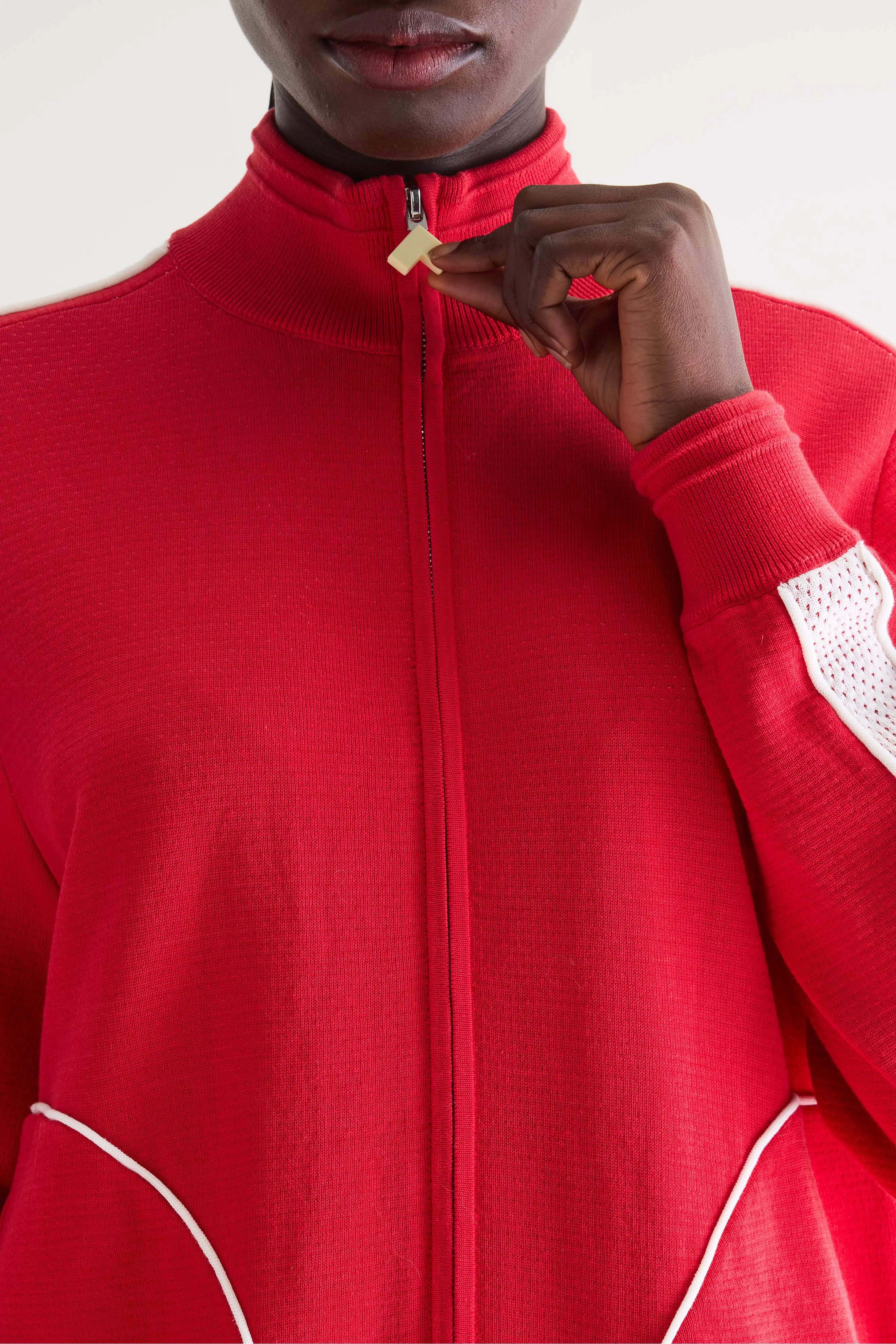 Dasy zip-up cardigan (261 / W / MASSAI RED) - Image 5