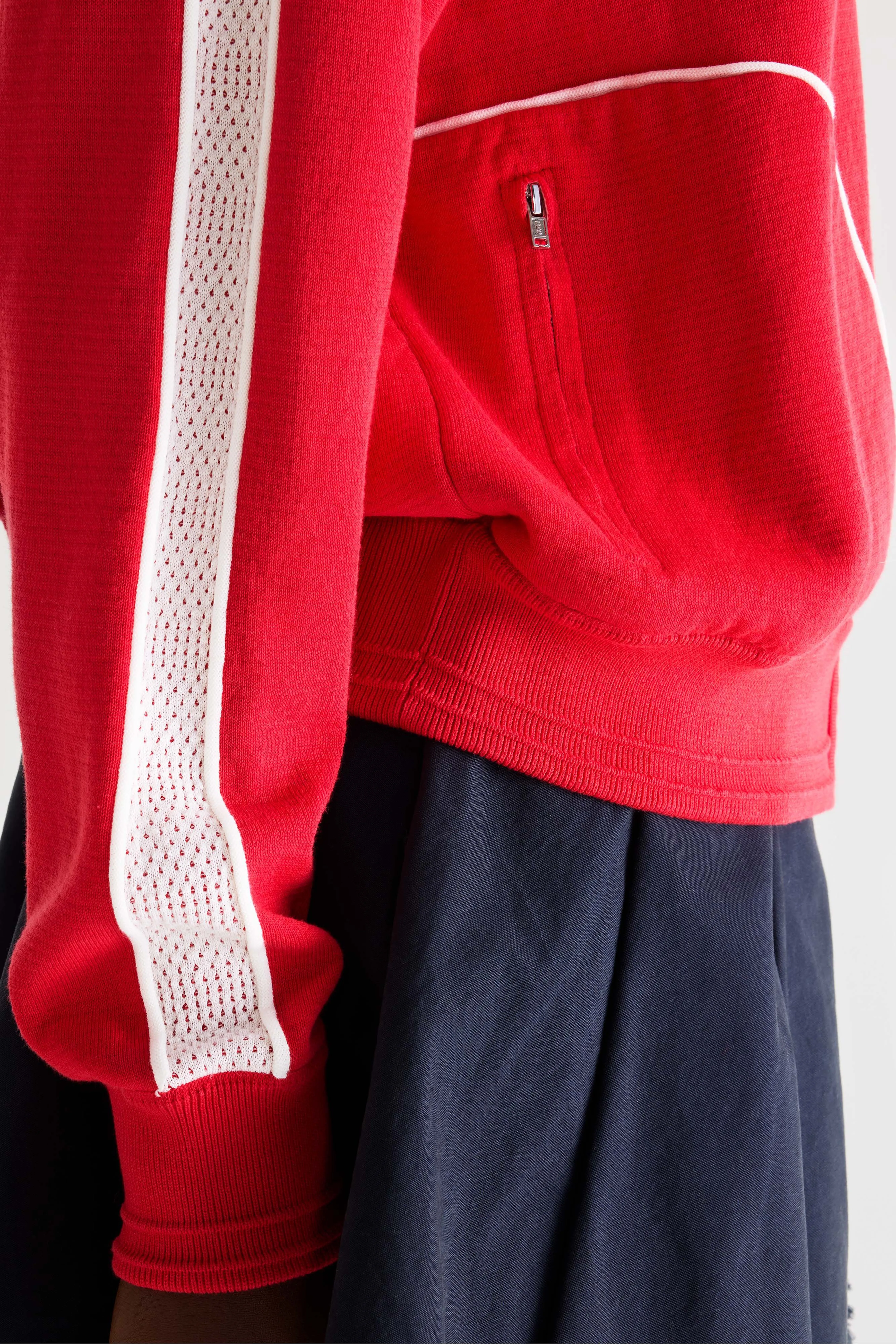 Dasy zip-up cardigan (261 / W / MASSAI RED) - Image 6