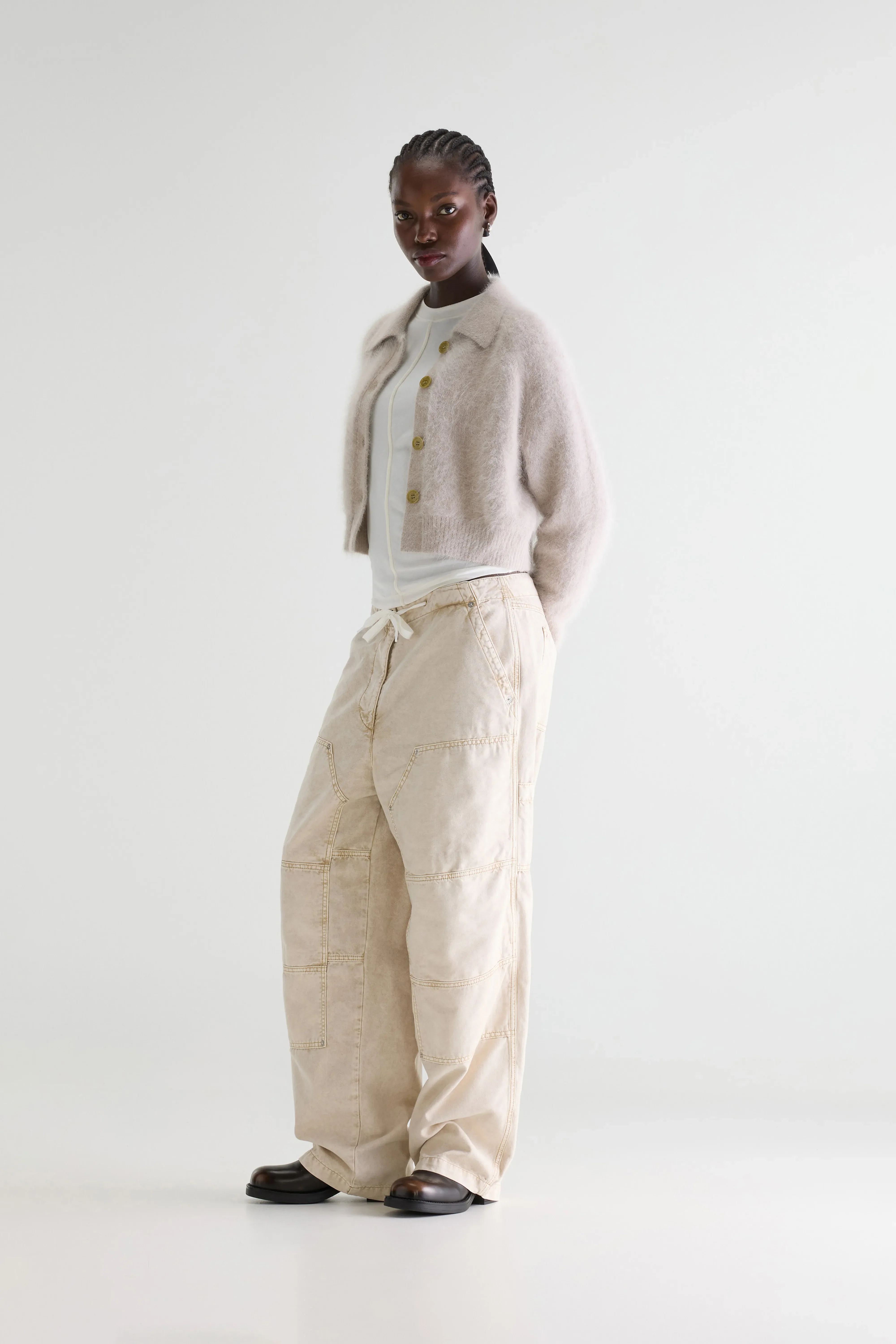 Datco angora-blend cardigan (261 / W / LIGHT GREY) - Image 3