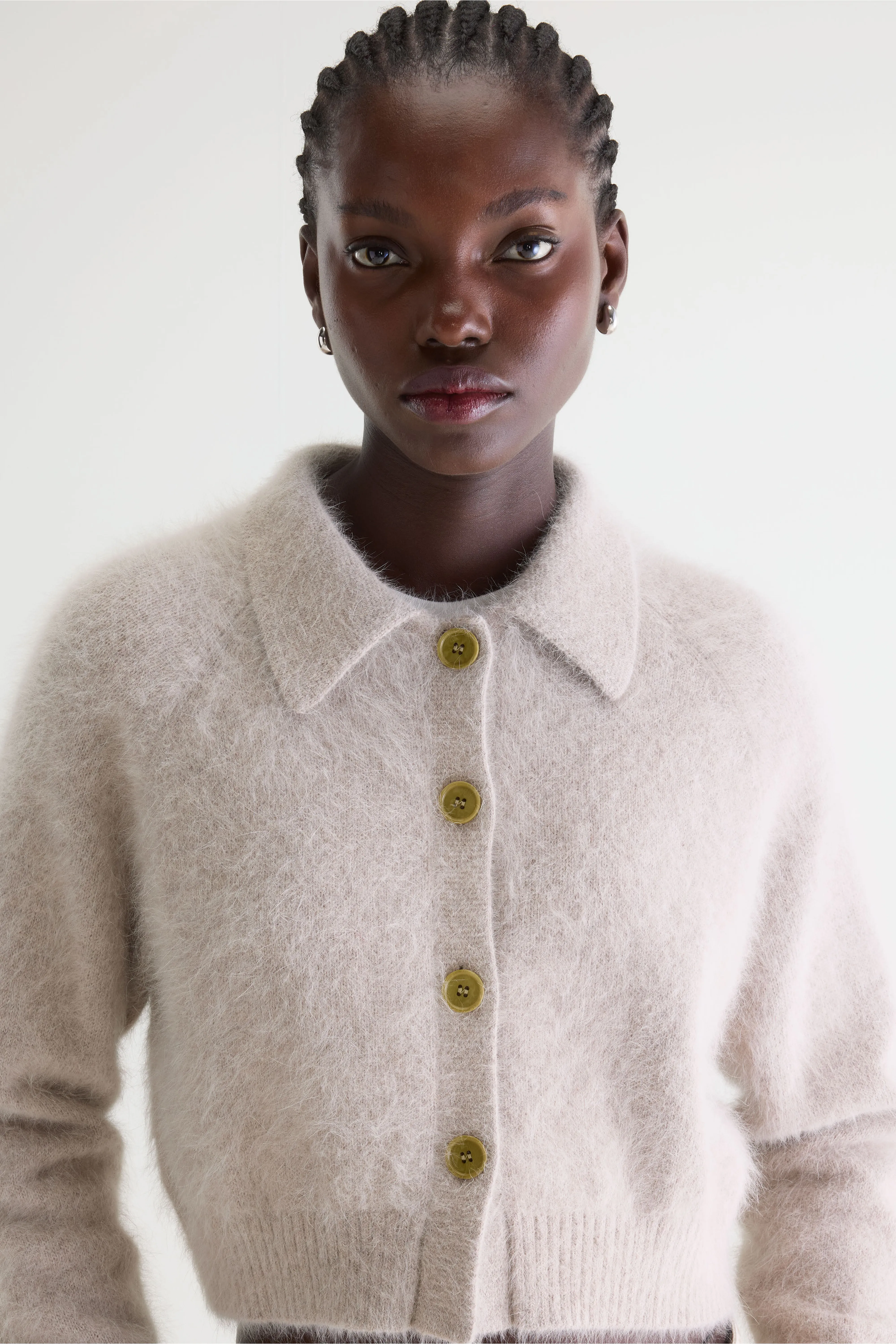 Datco angora-blend cardigan (261 / W / LIGHT GREY) - Image 5