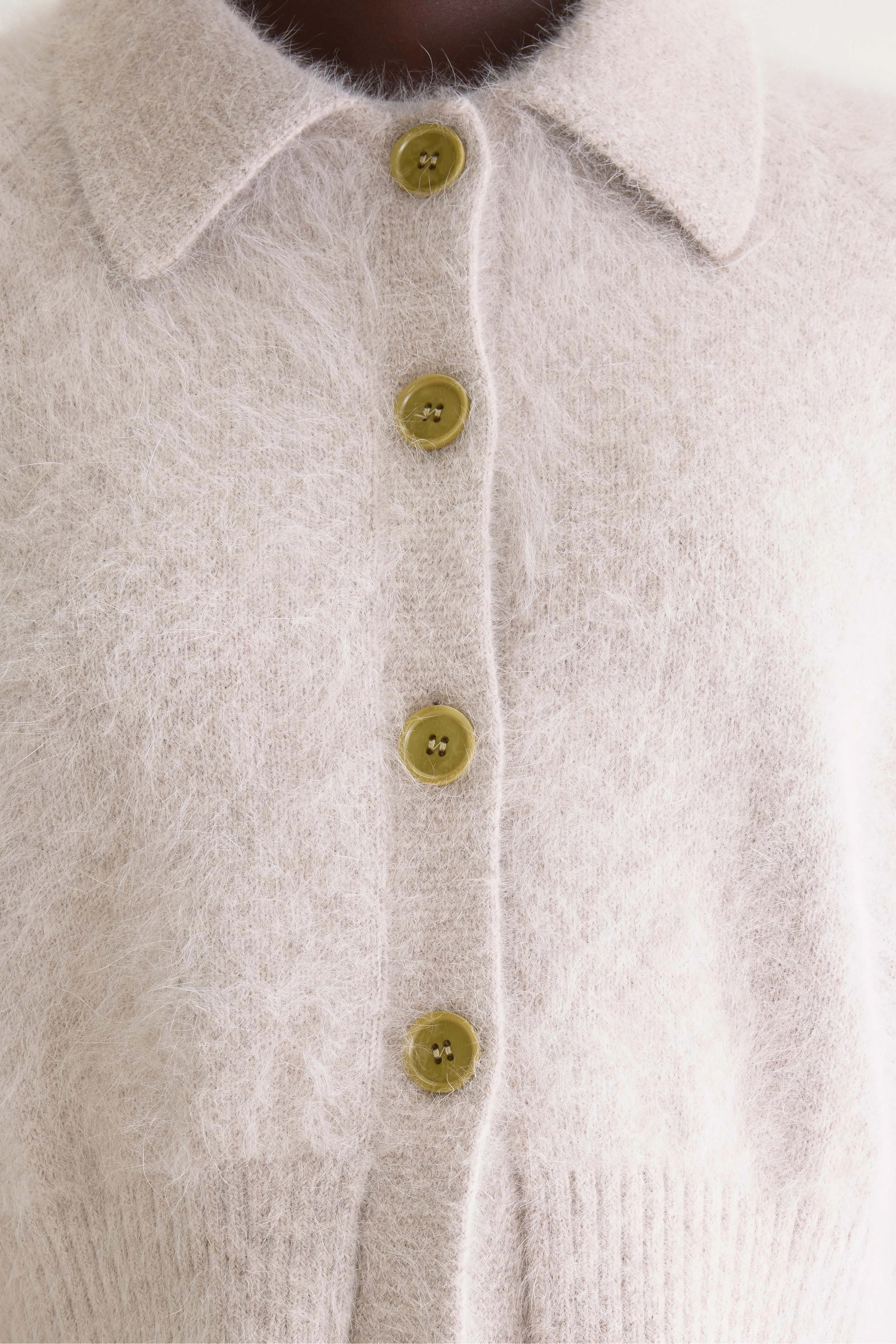Datco angora-blend cardigan (261 / W / LIGHT GREY) - Image 6