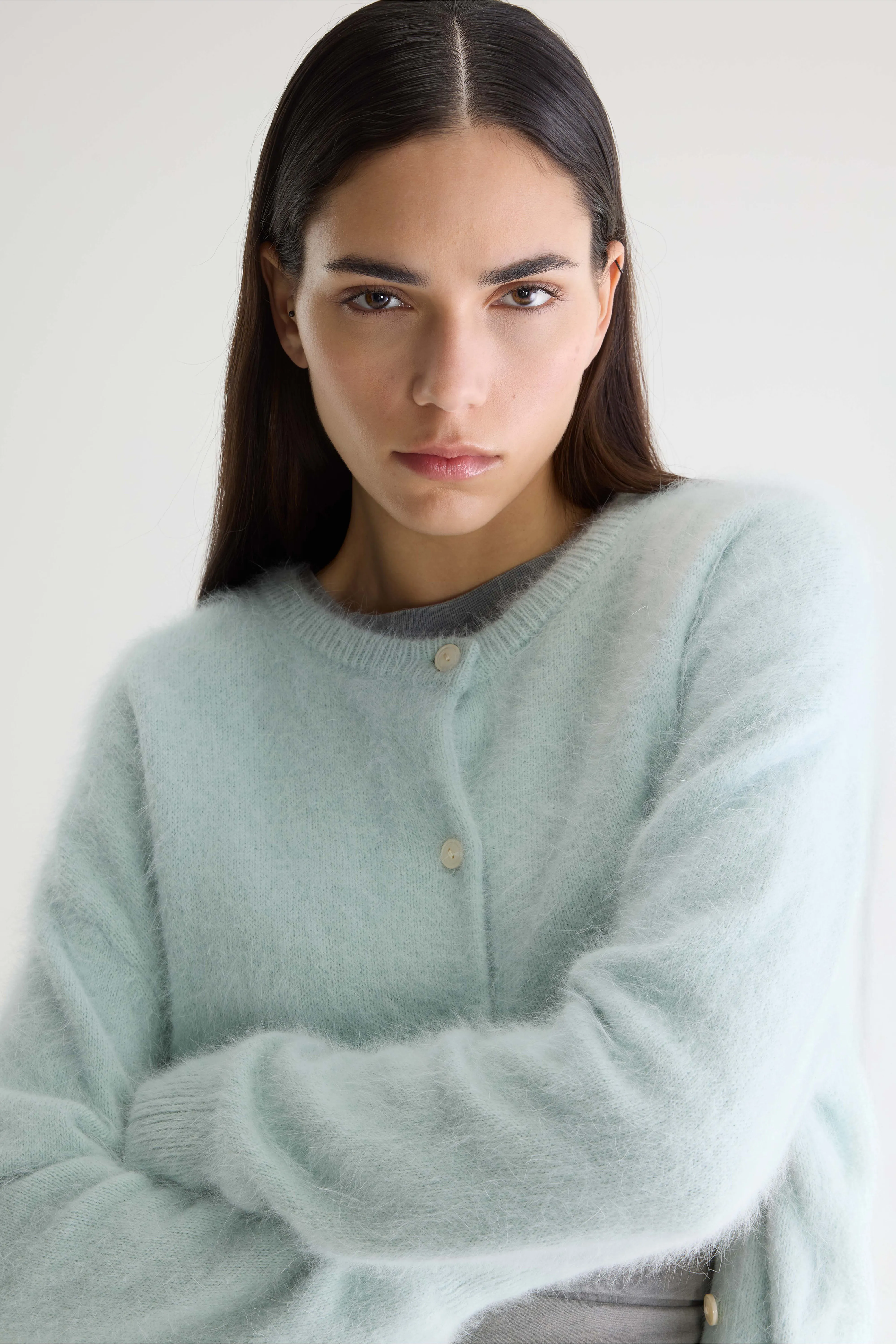 Dathan angora-blend cardigan (261 / W / ICE) - Image 5