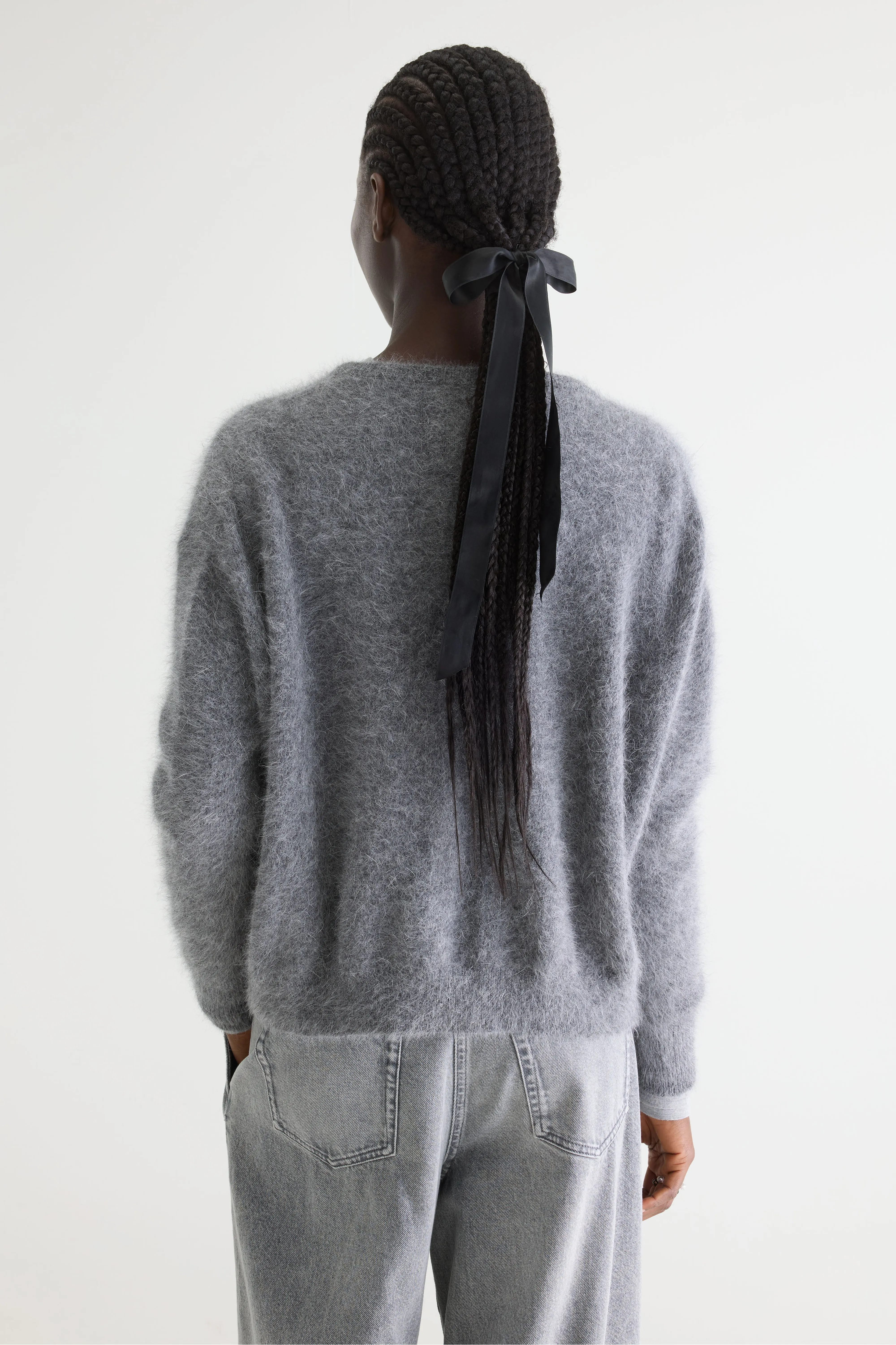 Dathan angora-blend cardigan (252 / W / MID GREY) - Image 4