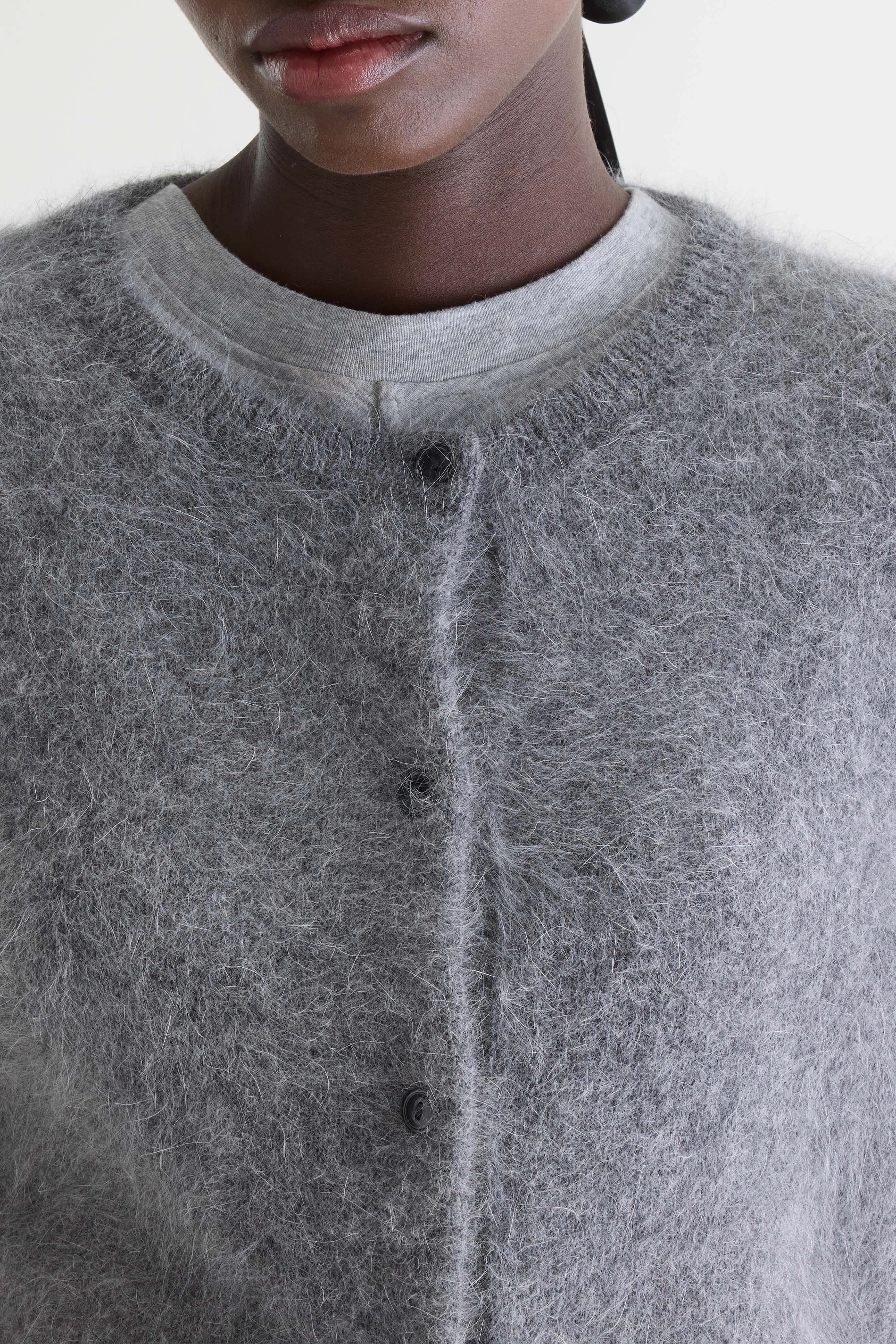 Dathan angora-blend cardigan (252 / W / MID GREY) - Image 5