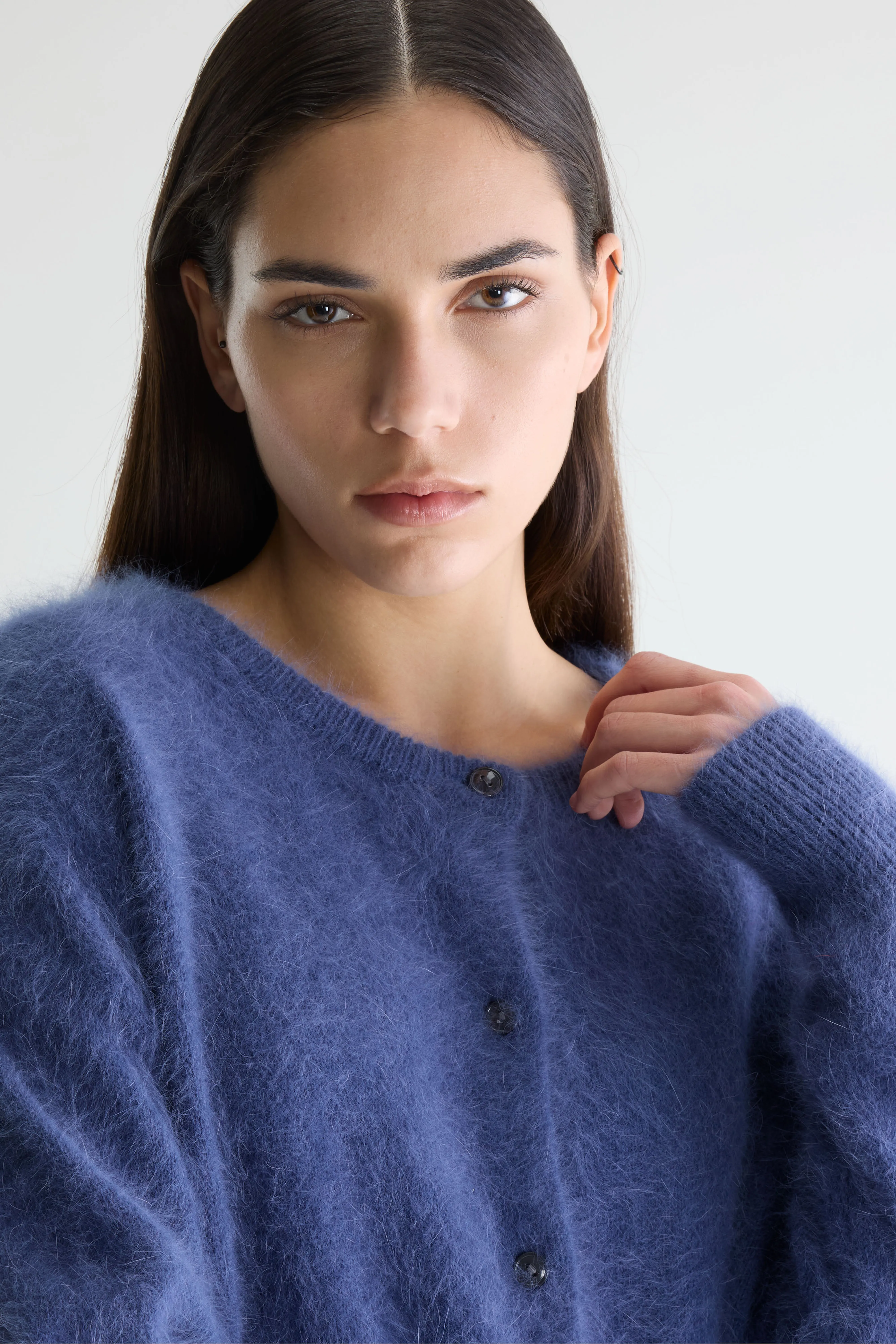 Dathan angora-blend cardigan (261 / W / STORM) - Image 5