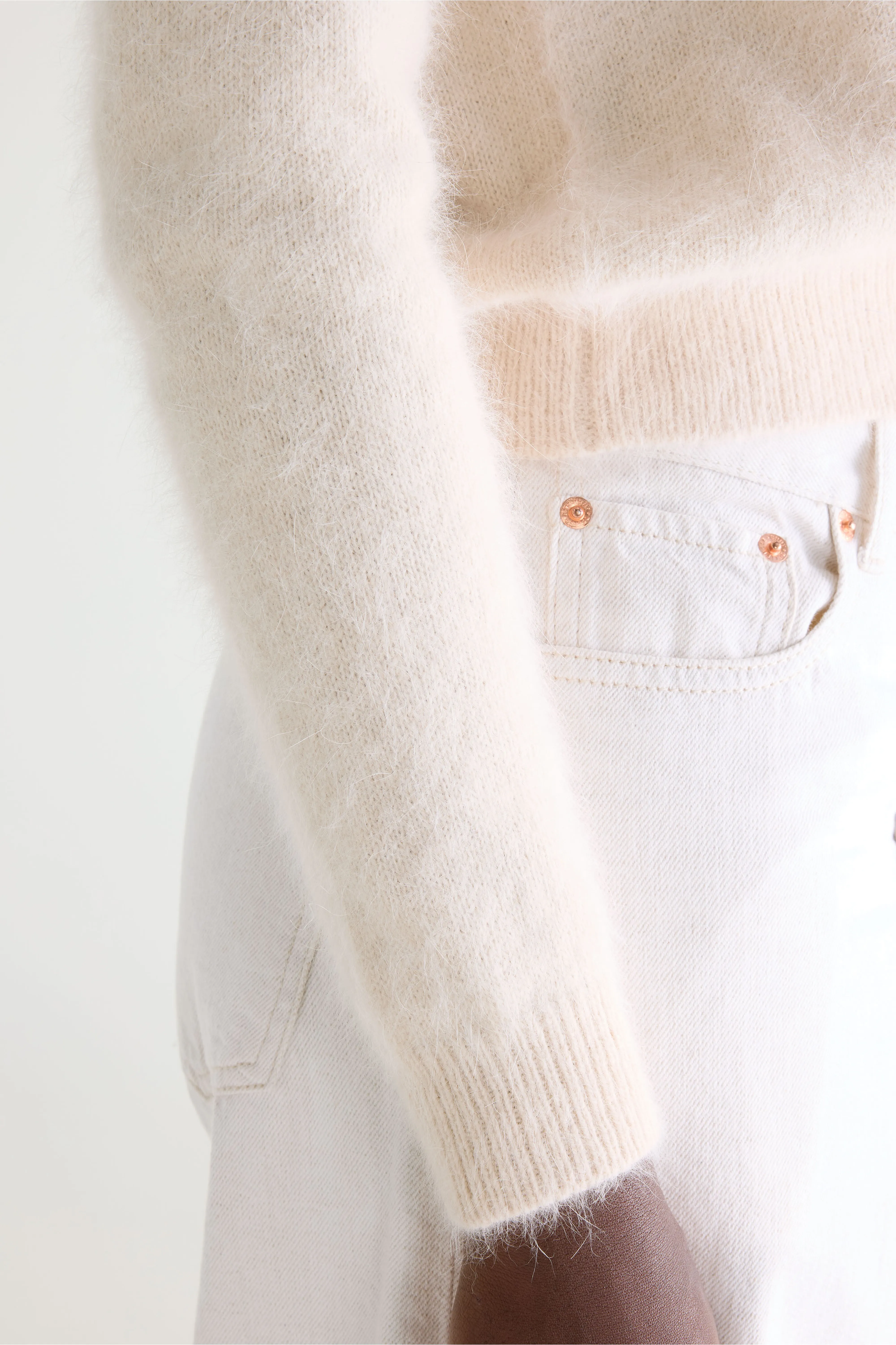 Datti angora-blend ecru sweater (242 / W / PARCHEMIN) - Image 6