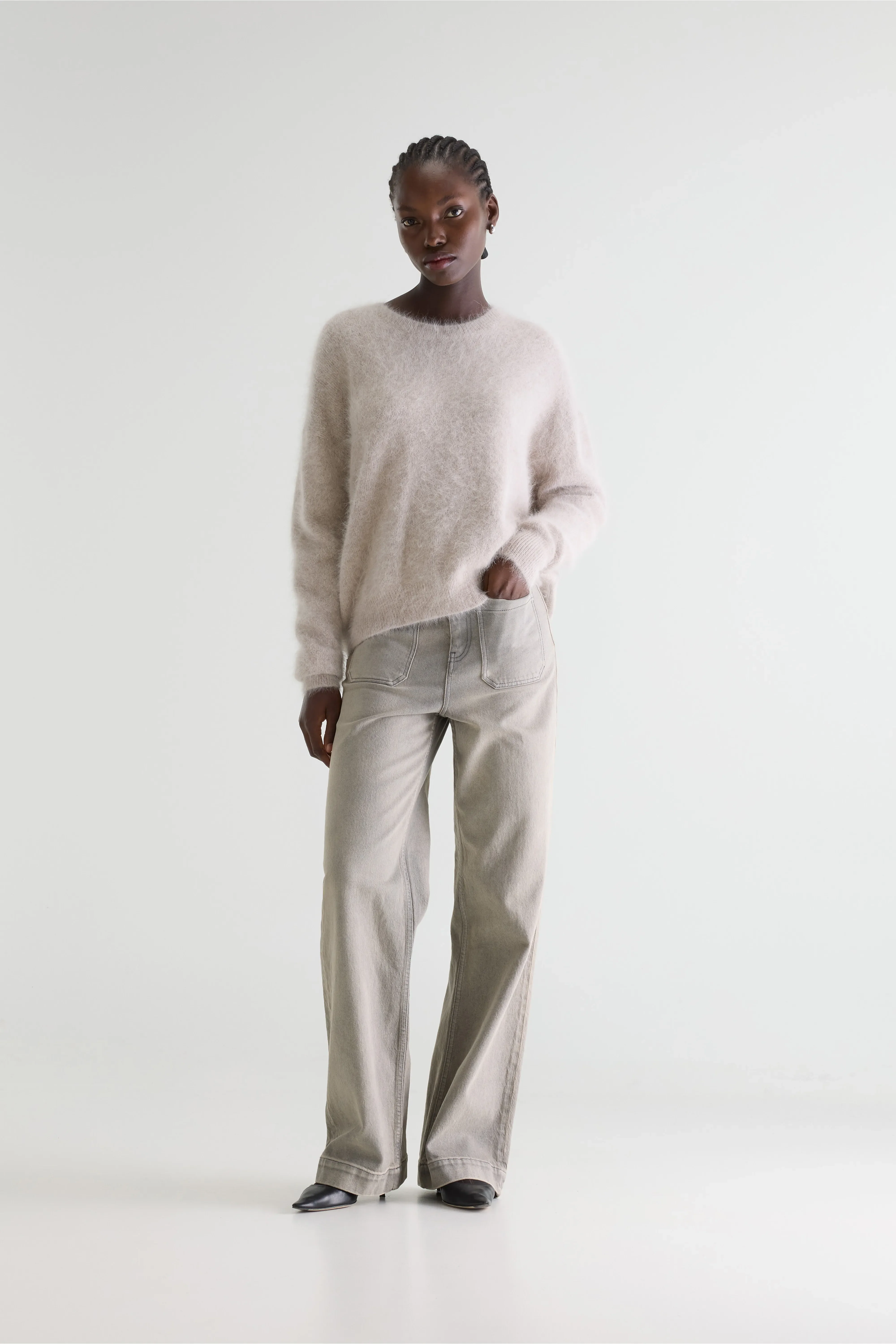 Datus angora-blend sweater (261 / W / LIGHT GREY) - Image 3
