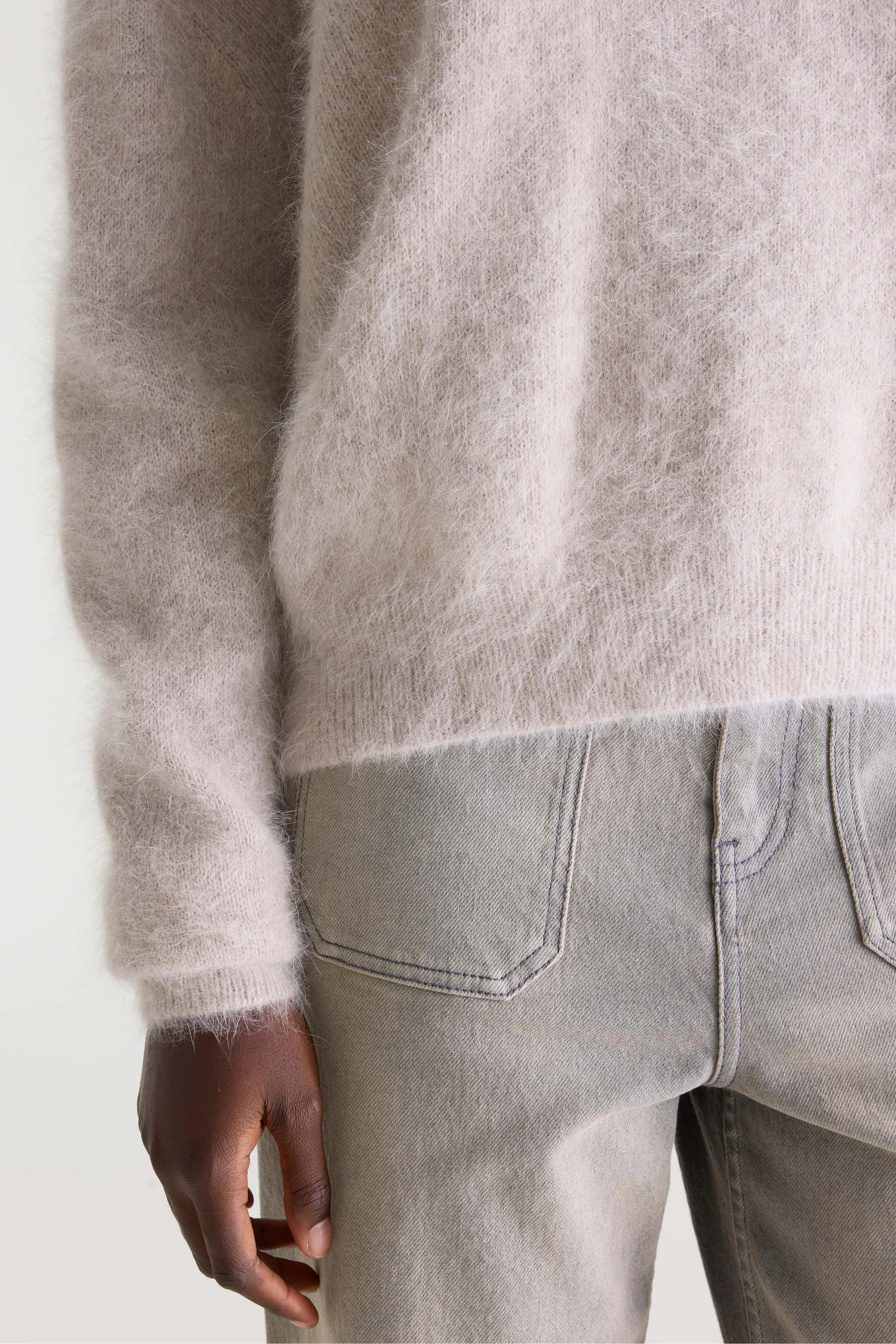 Datus angora-blend sweater (261 / W / LIGHT GREY) - Image 6