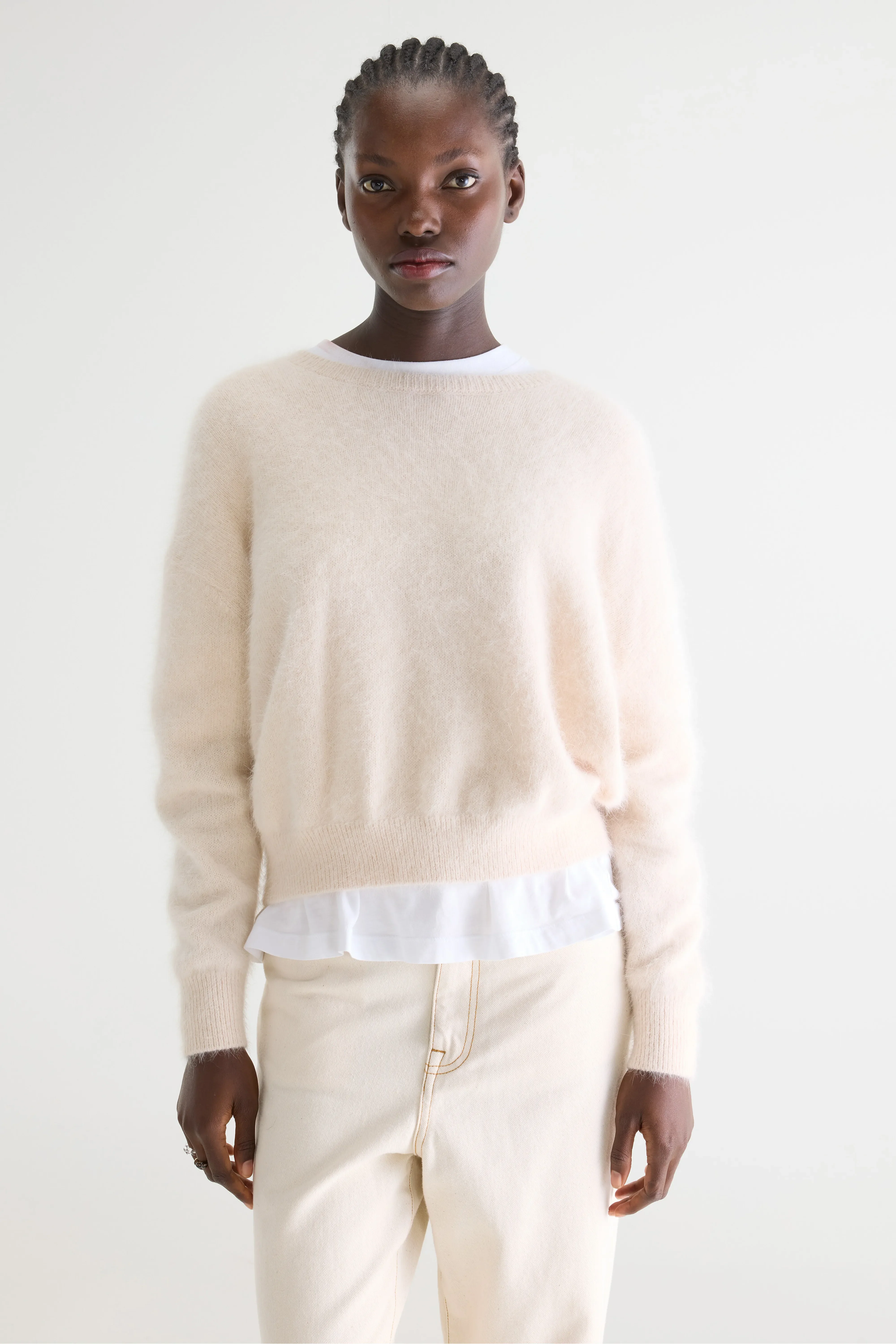 Datus angora-blend ecru sweater (252 / W / PARCHEMIN) - Image 2