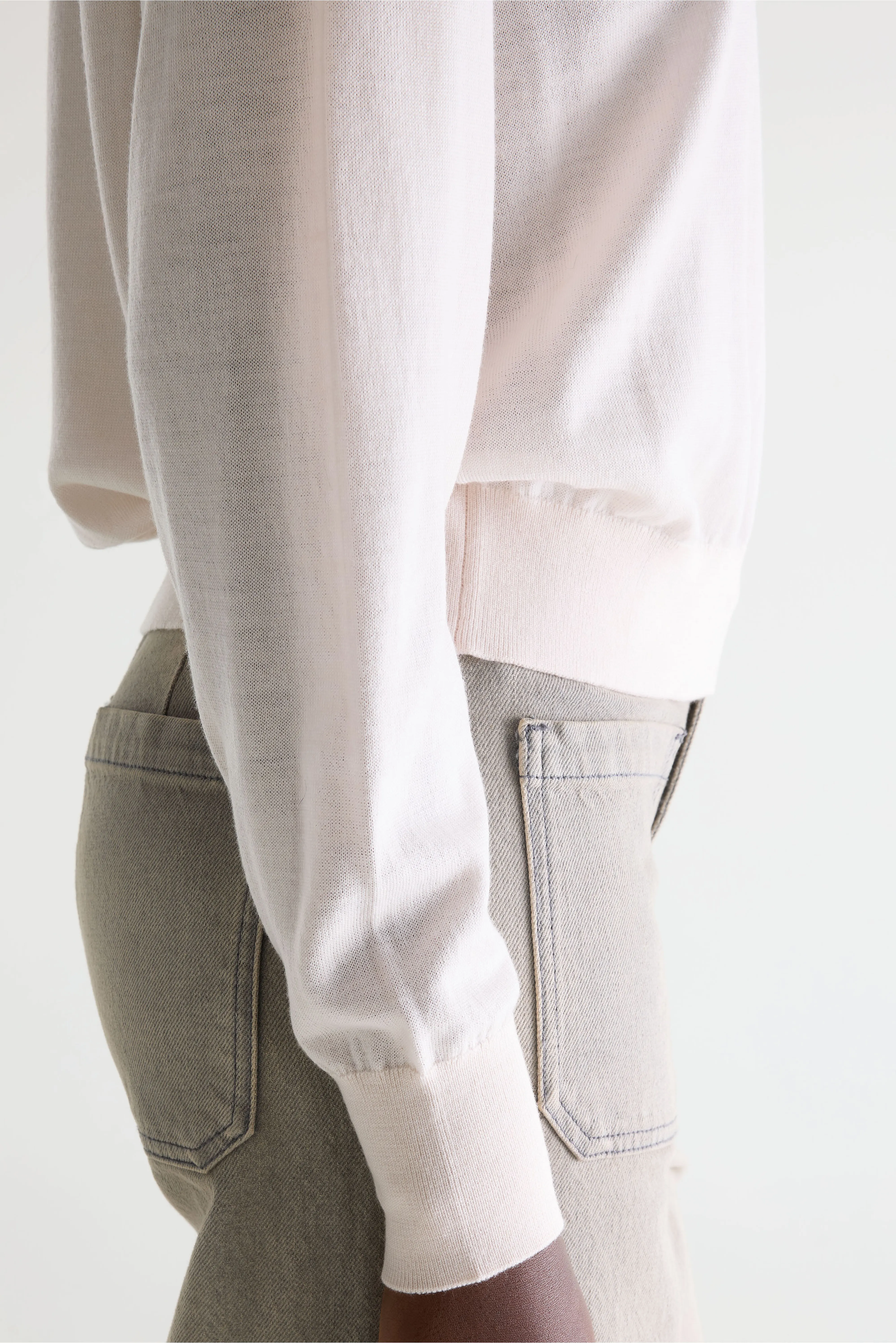 Delen classic crewneck ivory white sweater (252 / W / IVORY) - Image 6